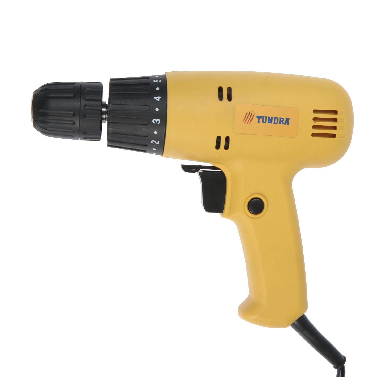 Изображение товара Дрель-шуруповерт сетевая Tundra 280, 280 Вт