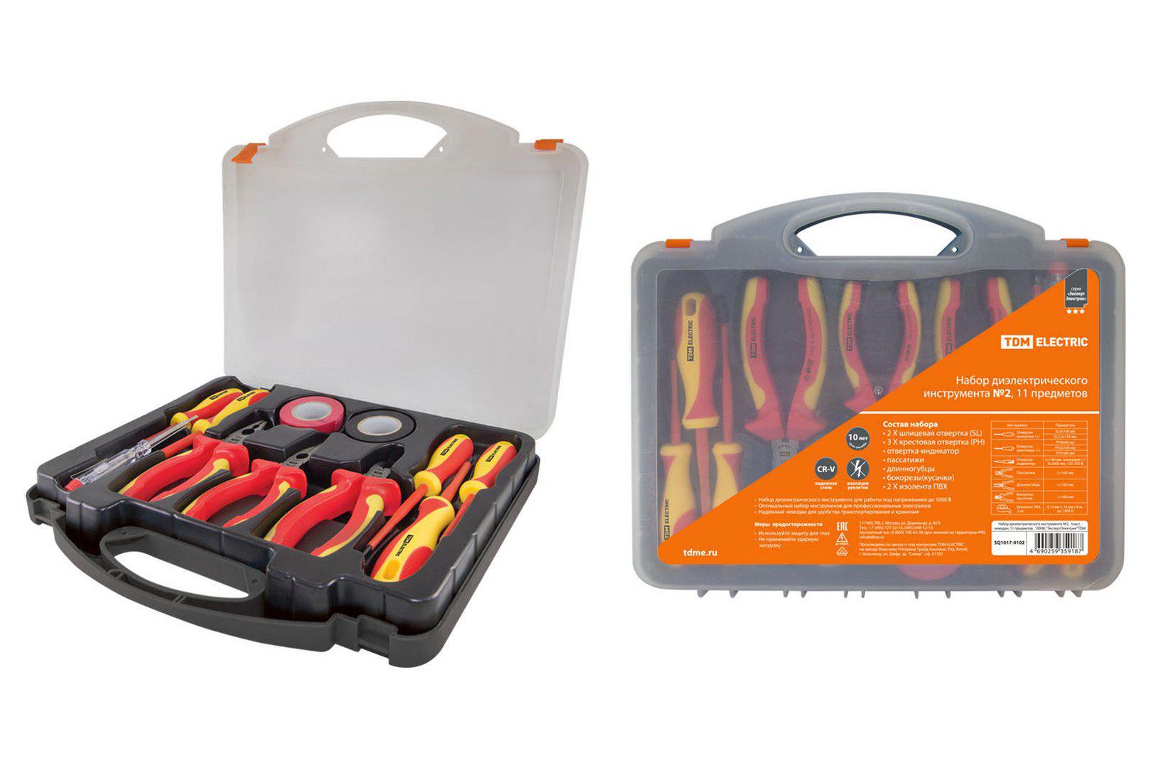Изображение товара Набор инструментов диэлектрических TDM Electric SQ1017-0102, 11 предм.
