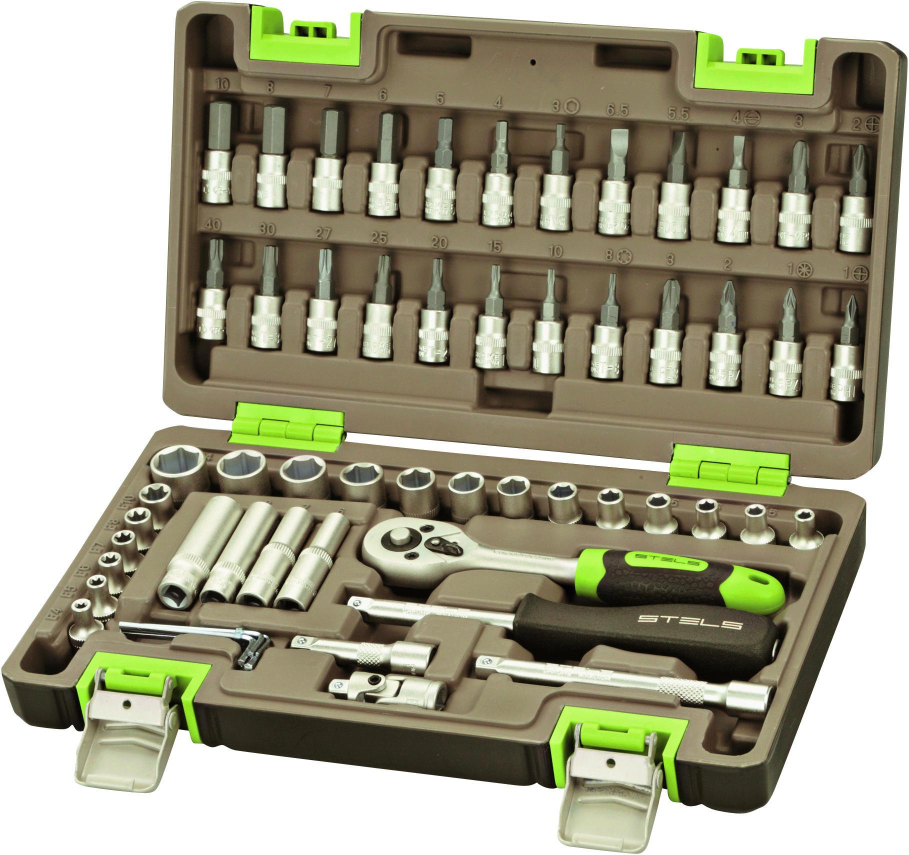 Изображение товара Набор инструментов Stels 14101 57 предметов для автомобиля и бытовых задач