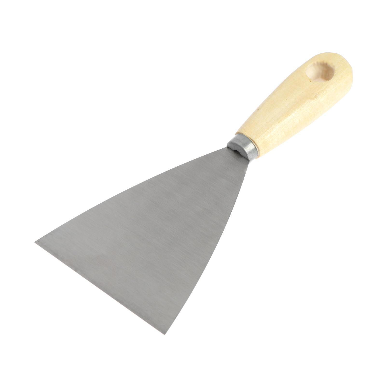 Изображение товара Шпатель малярный Tundra 1006526 95 мм из стали с деревянной ручкой