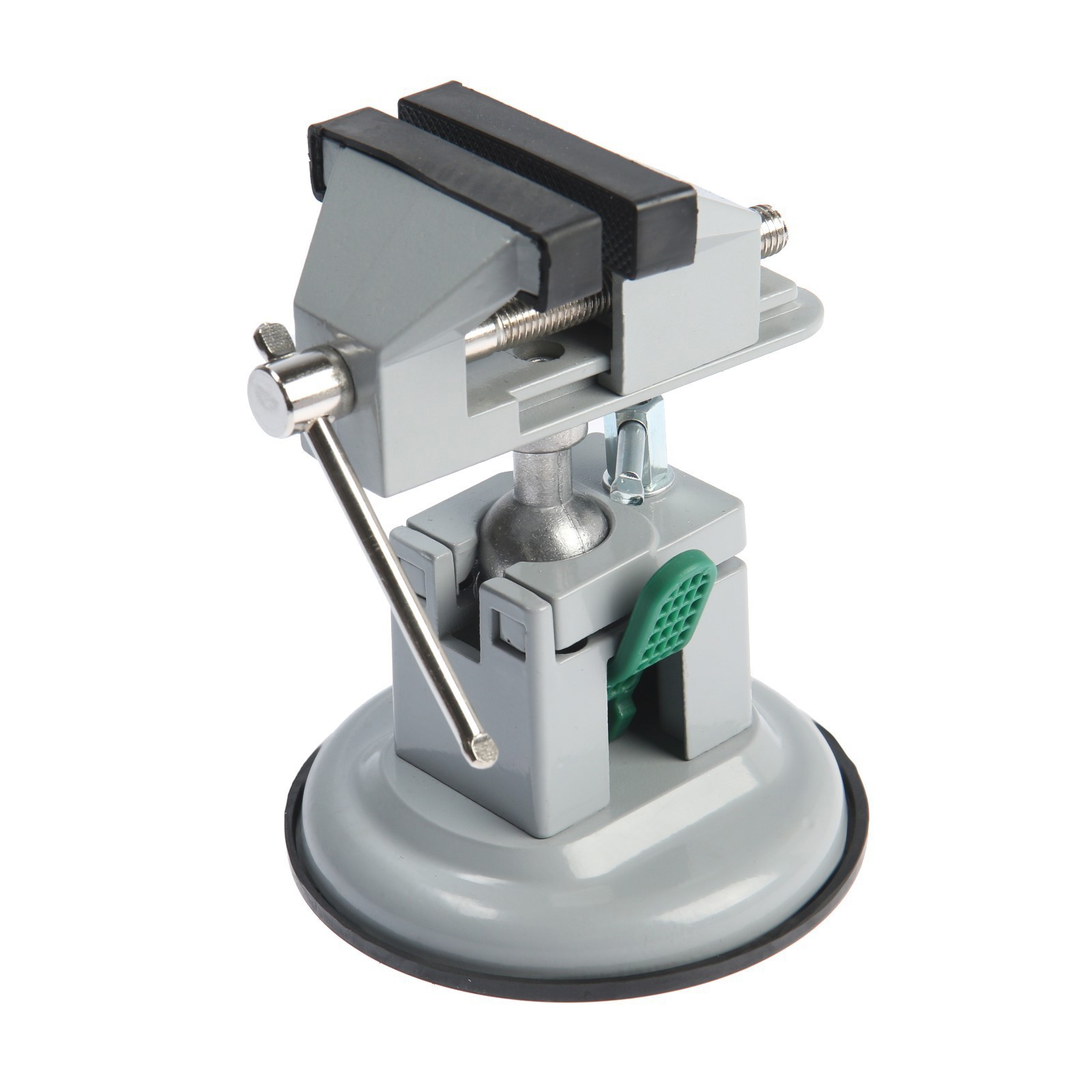 Изображение товара Мини-тиски алюминиевые Tundra 7003028 усиленное крепление на присоске поворотный шарнир 75 мм