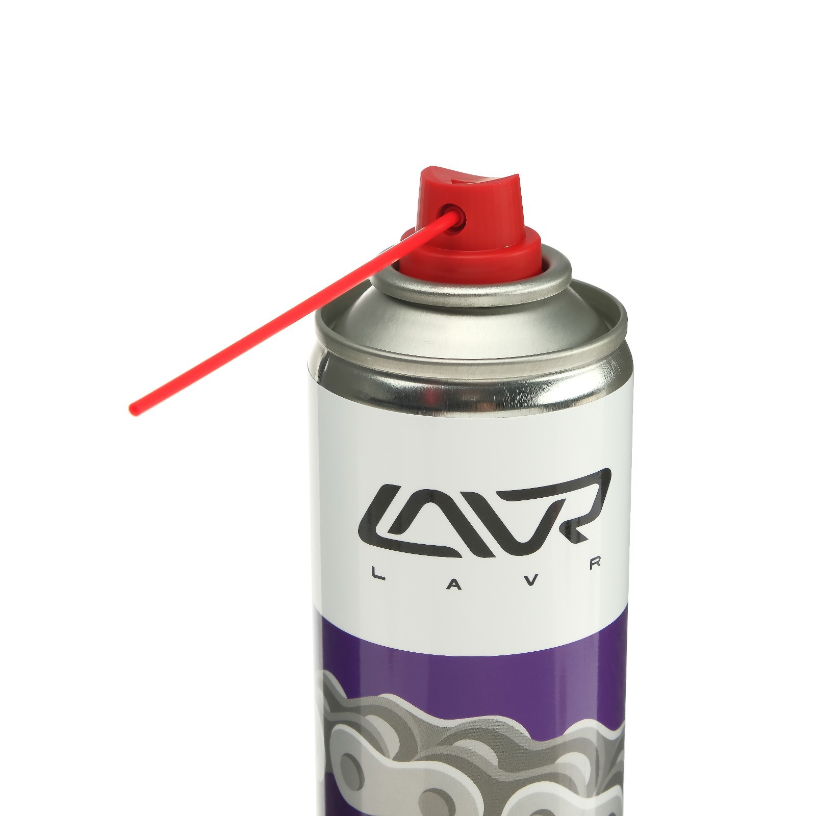 Изображение товара Цепная смазка Lavr белая, с PTFE, 400 мл, аэрозоль Ln1741