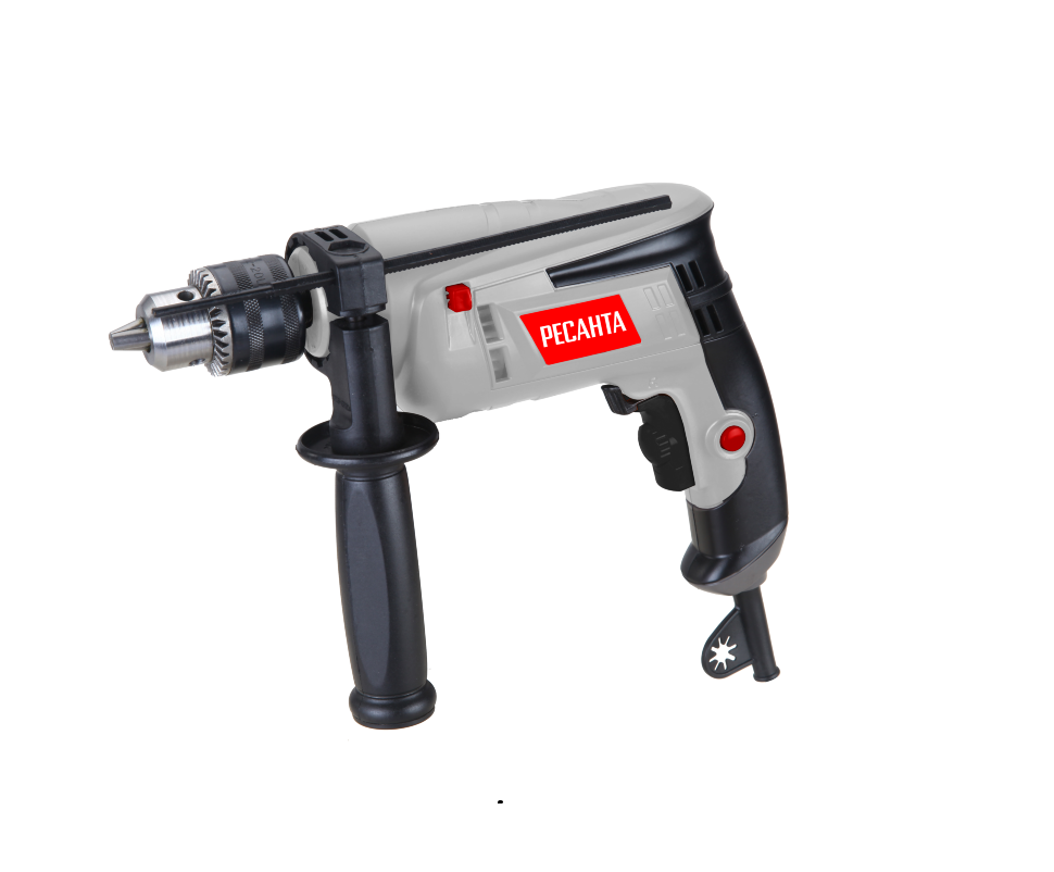 Изображение товара Дрель сетевая ударная Ресанта ДУ-13/580 580 Вт для сверления и работы по бетону и металлу