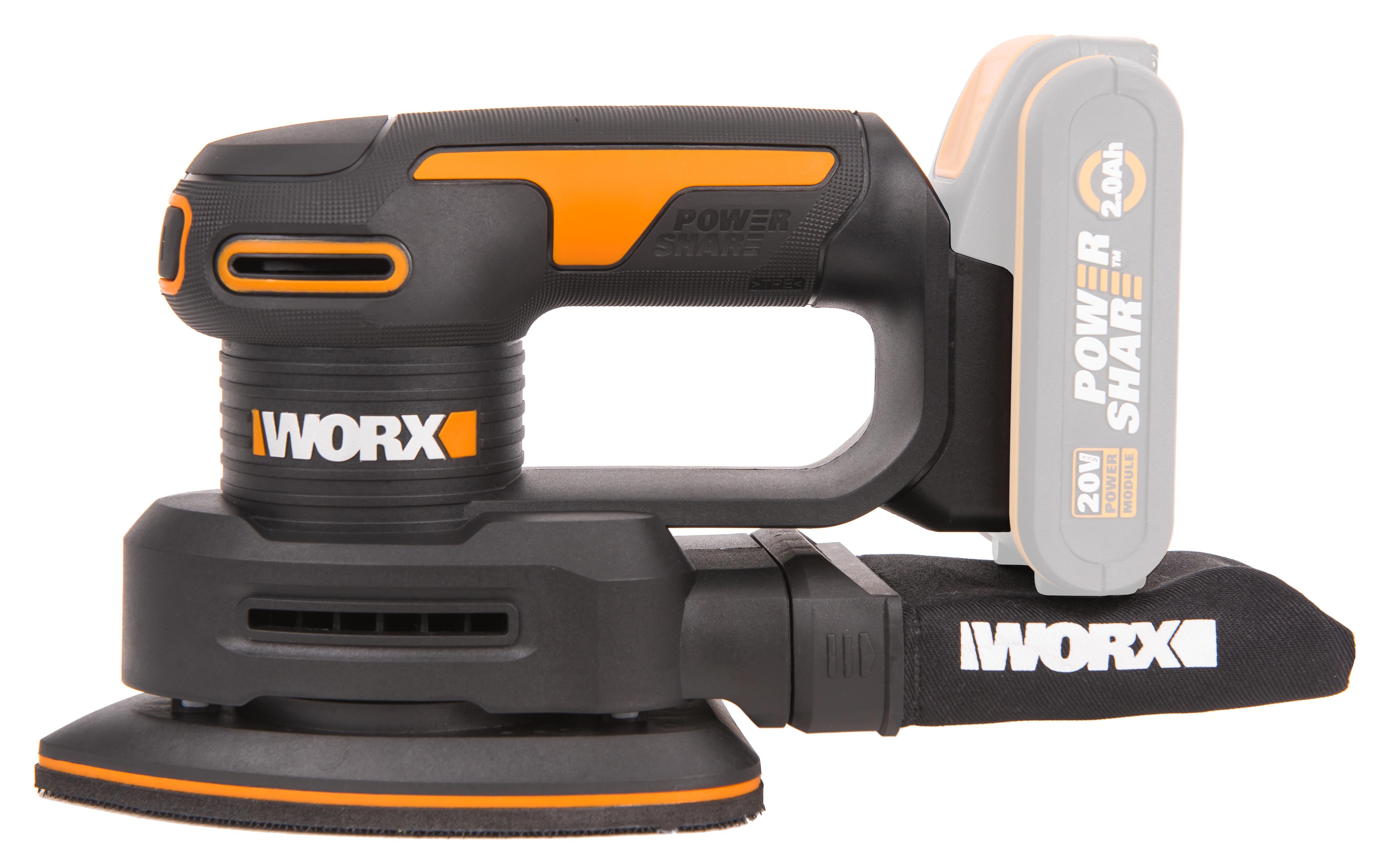 Изображение товара Дельташлифовальная машина аккумуляторная Worx WX822.9 20 В Li-Ion 90x140 мм без АКБ и ЗУ