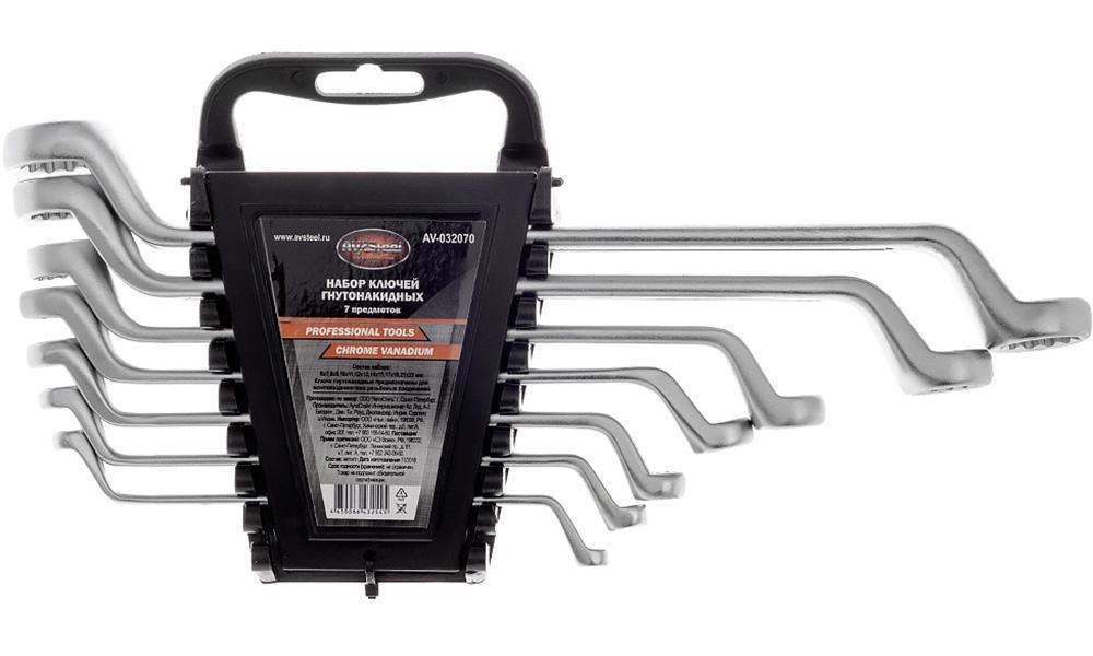 Изображение товара Набор ключей накидных двенадцатигранных AV Steel AV-032070 6-22 мм, 7 предметов