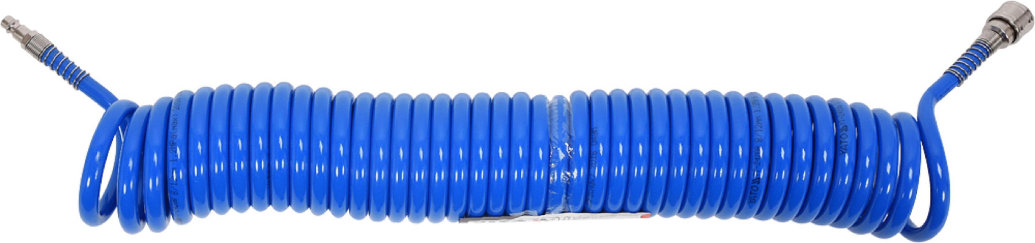 Изображение товара Профессиональный спиральный пневматический шланг YATO YT-24208 10 м полиуретан