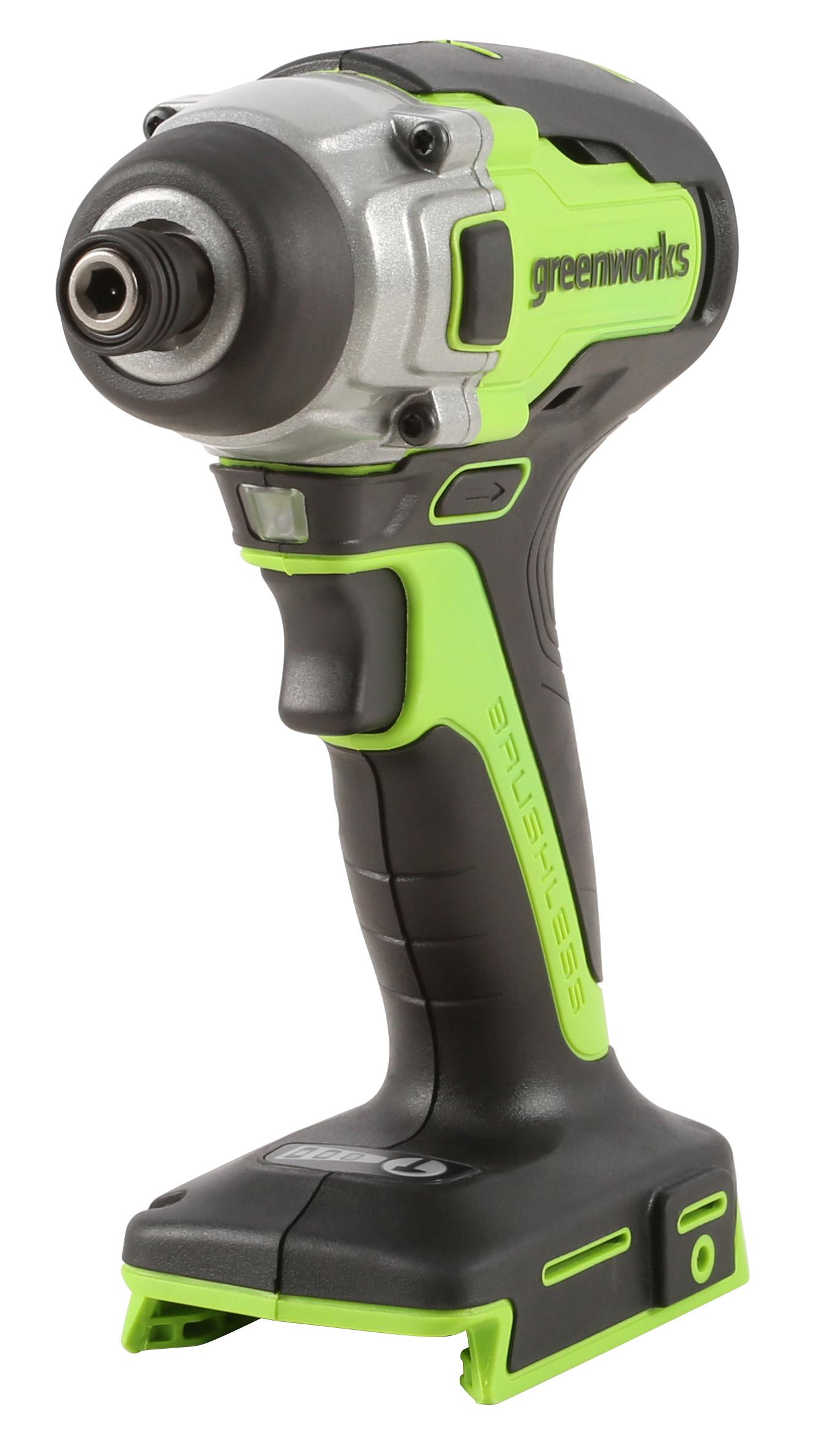 Изображение товара Аккумуляторный ударный винтоверт Greenworks GD24ID3 24В бесщёточный
