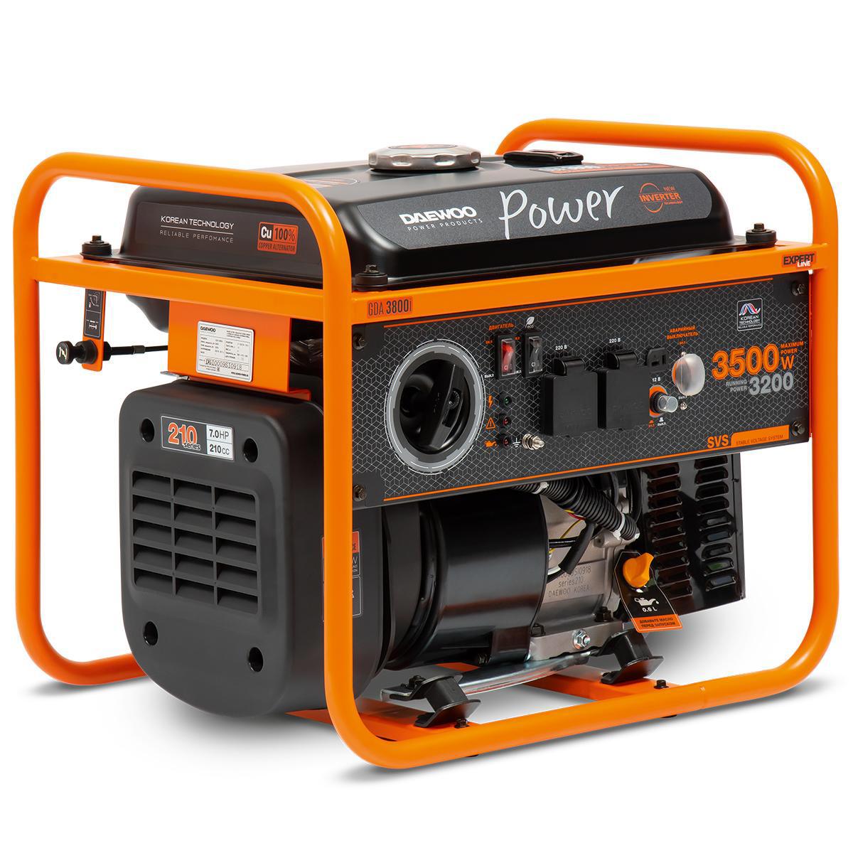 Изображение товара Генератор бензиновый Daewoo GDA 3800i 3.5 кВт