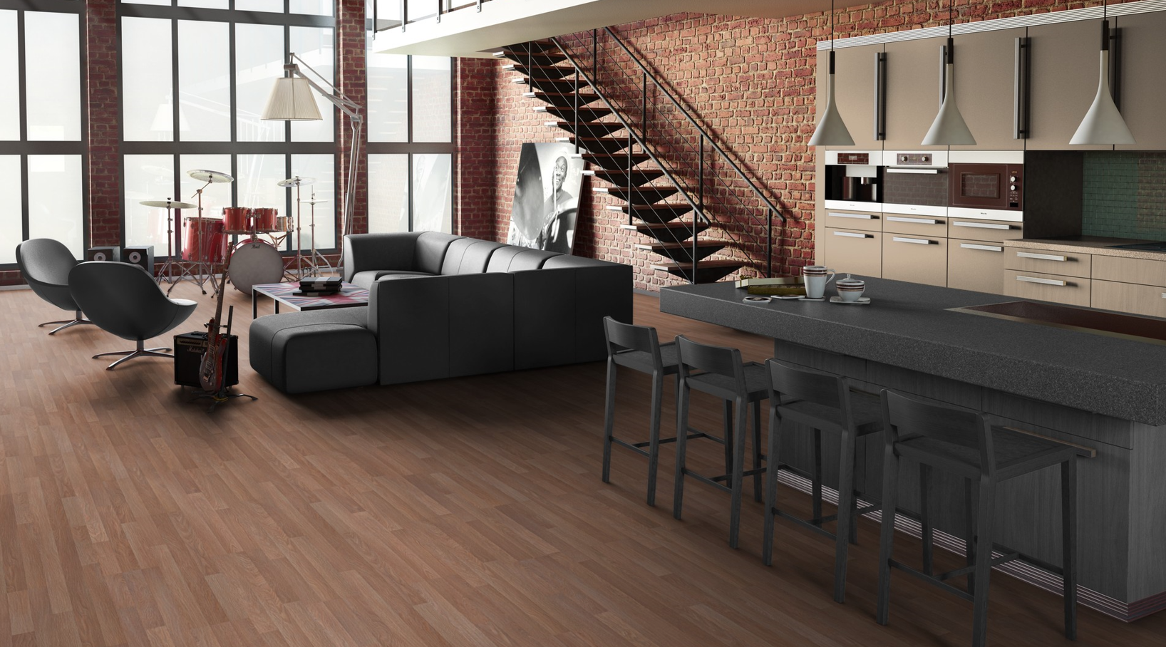 Изображение товара Ламинат Tarkett Holiday Дуб Пиренейский 33 класс, толщина 8мм, 2.01 м²