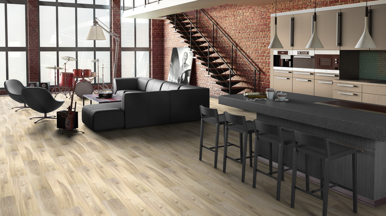 Изображение товара Ламинат Tarkett Holiday Дуб Фьорд 33 класс 8мм 2.01 м²