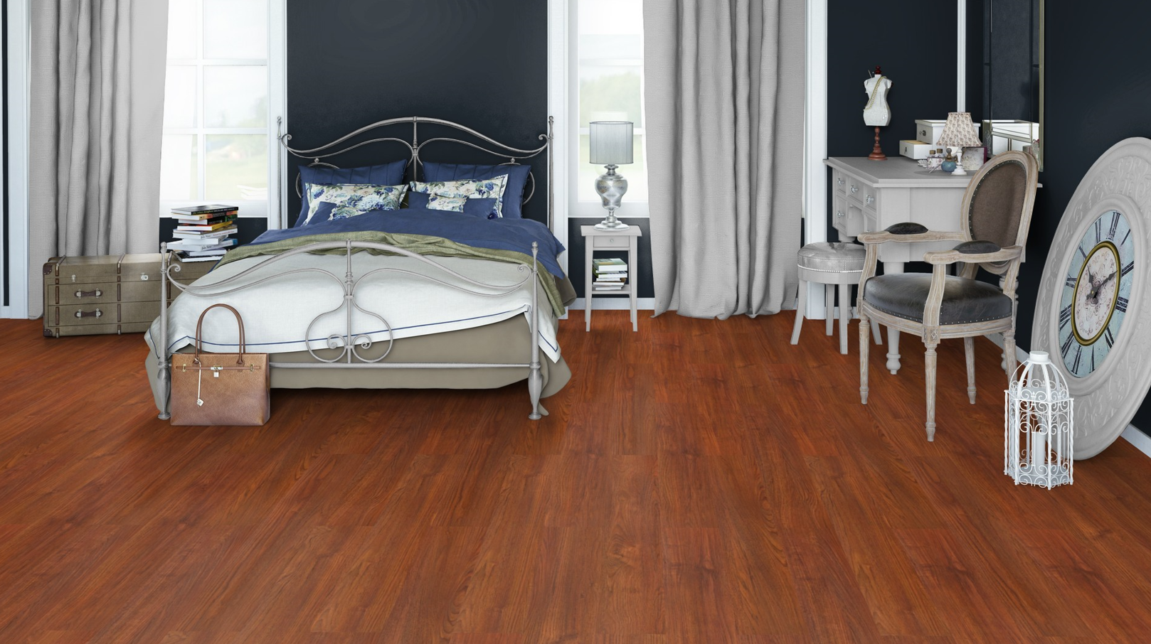 Изображение товара Ламинат Tarkett Robinson Бирманский Тик 33 класс 8 мм 2.01 м² водостойкий с теплоизоляцией