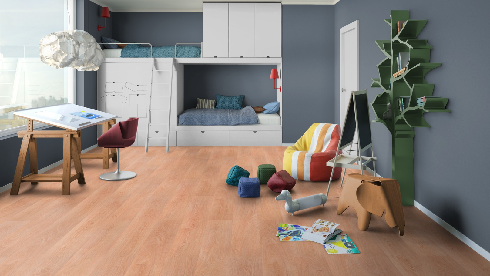 Изображение товара Ламинат Tarkett Woodstock Дуб Светлый Шервуд 33 класс, 8 мм, 2.01 м²