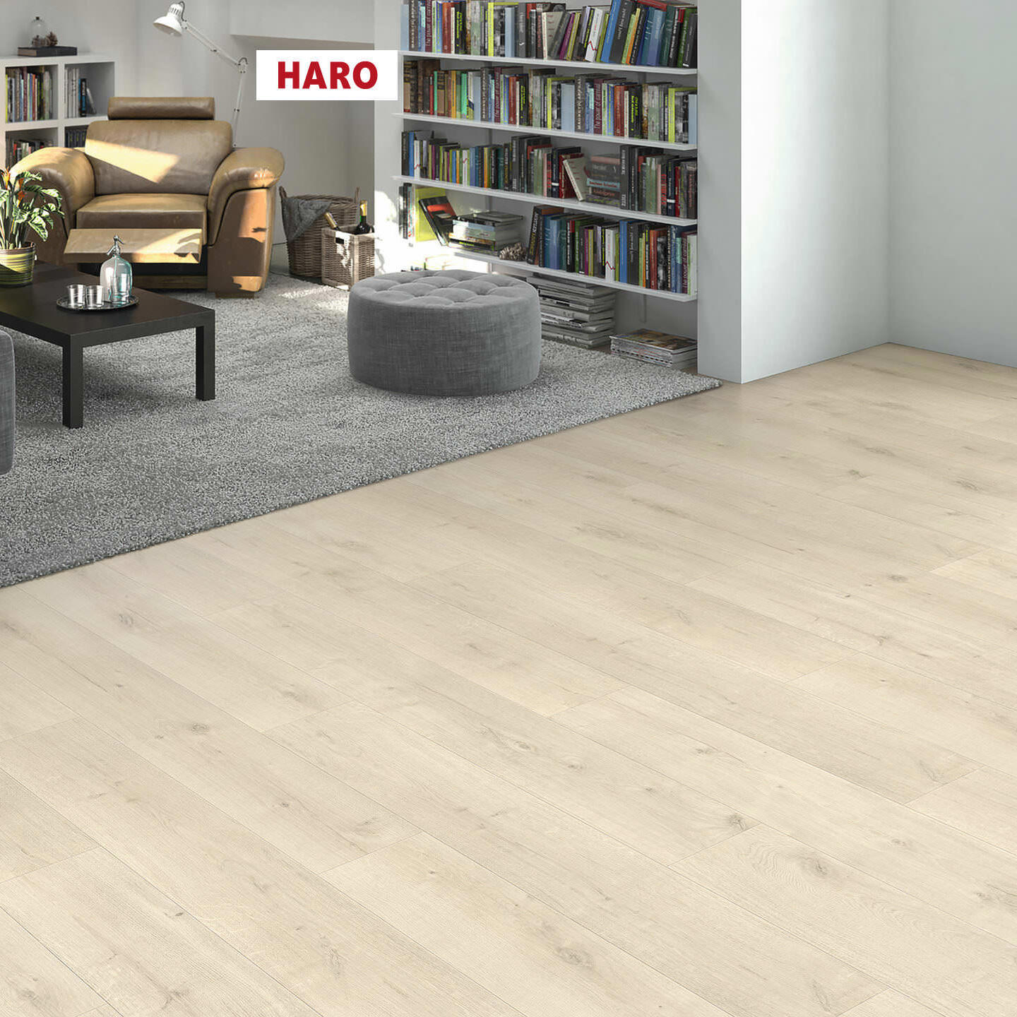 Изображение товара Ламинат Haro Дуб Савона белый 32 класс влагостойкий с фаской 7 мм 2.22 м²