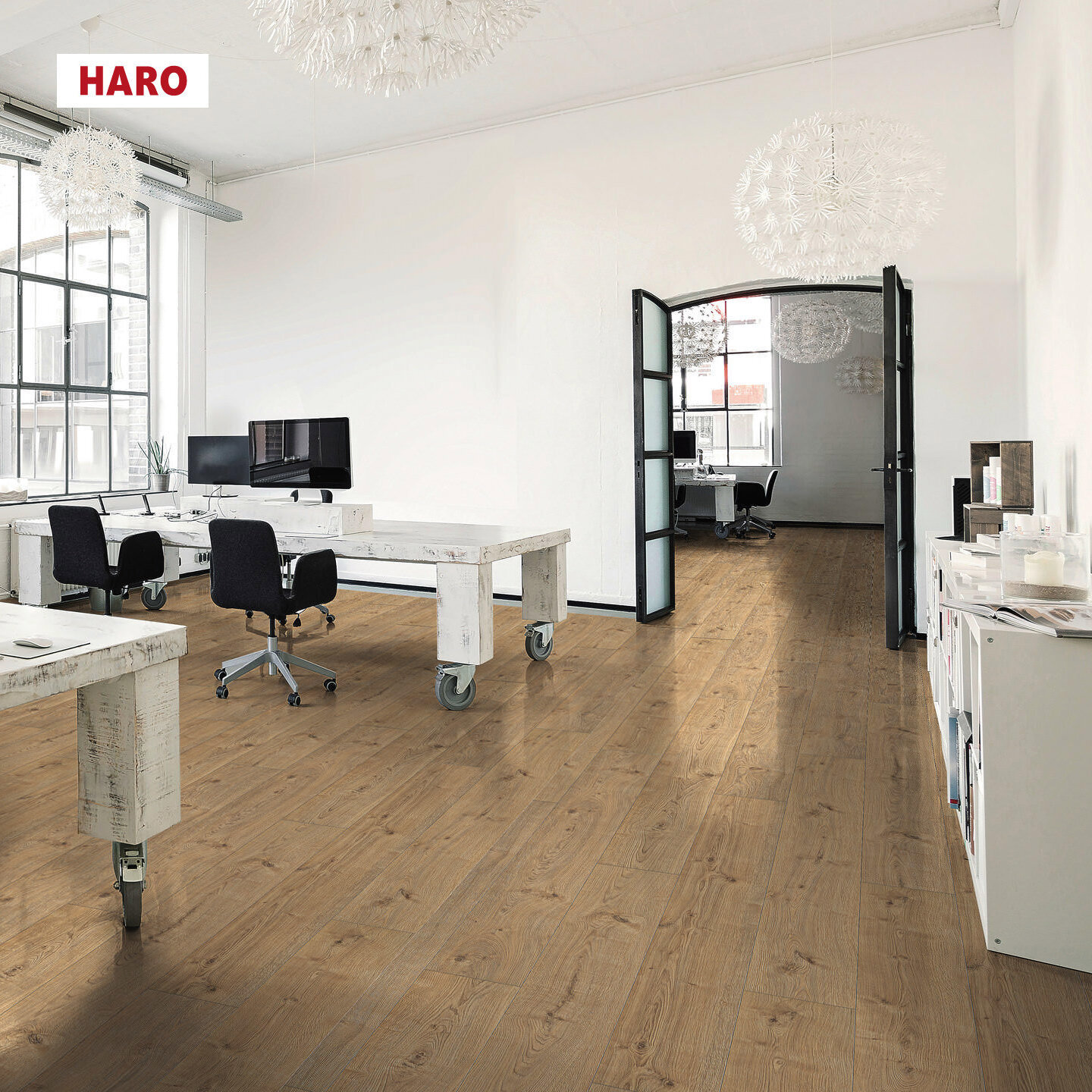 Изображение товара Ламинат Haro Дуб Портлэнд Пуро 33 класс толщина 8 мм с фаской 2.68 м²