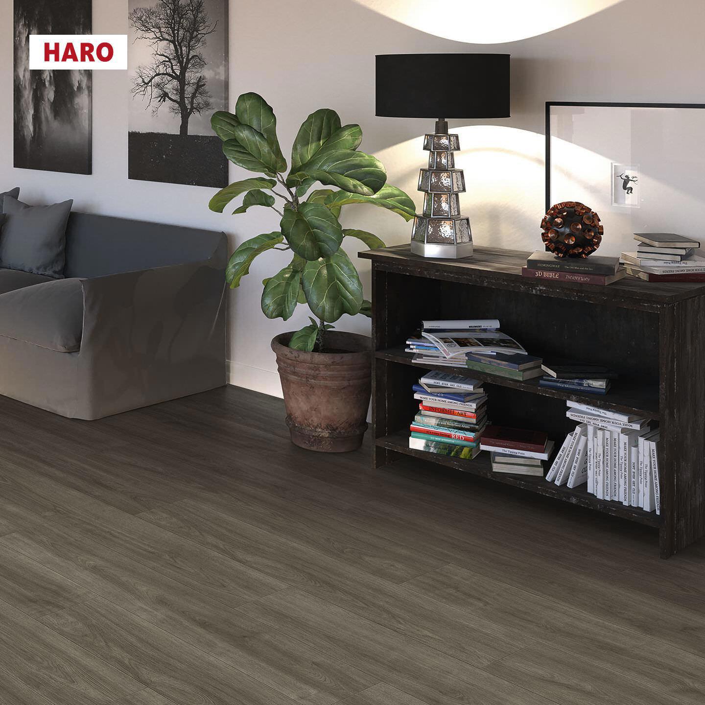 Изображение товара Ламинат Haro Дуб Элеганза Античный серый 32 класс 8 мм с фаской 1.98 м²