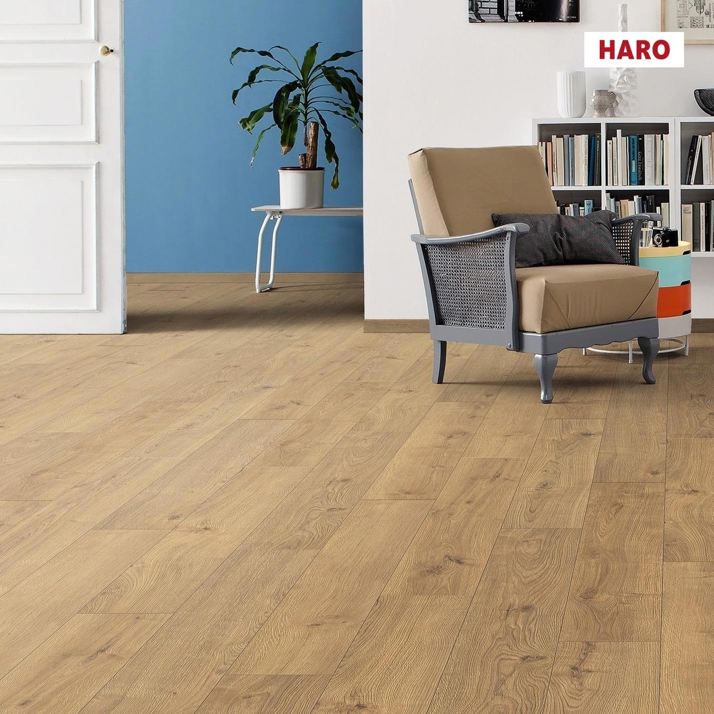 Изображение товара Ламинат HARO Tritty 100 дуб Портлэнд Натур 8 мм 32 класс фаска 1.98 м²