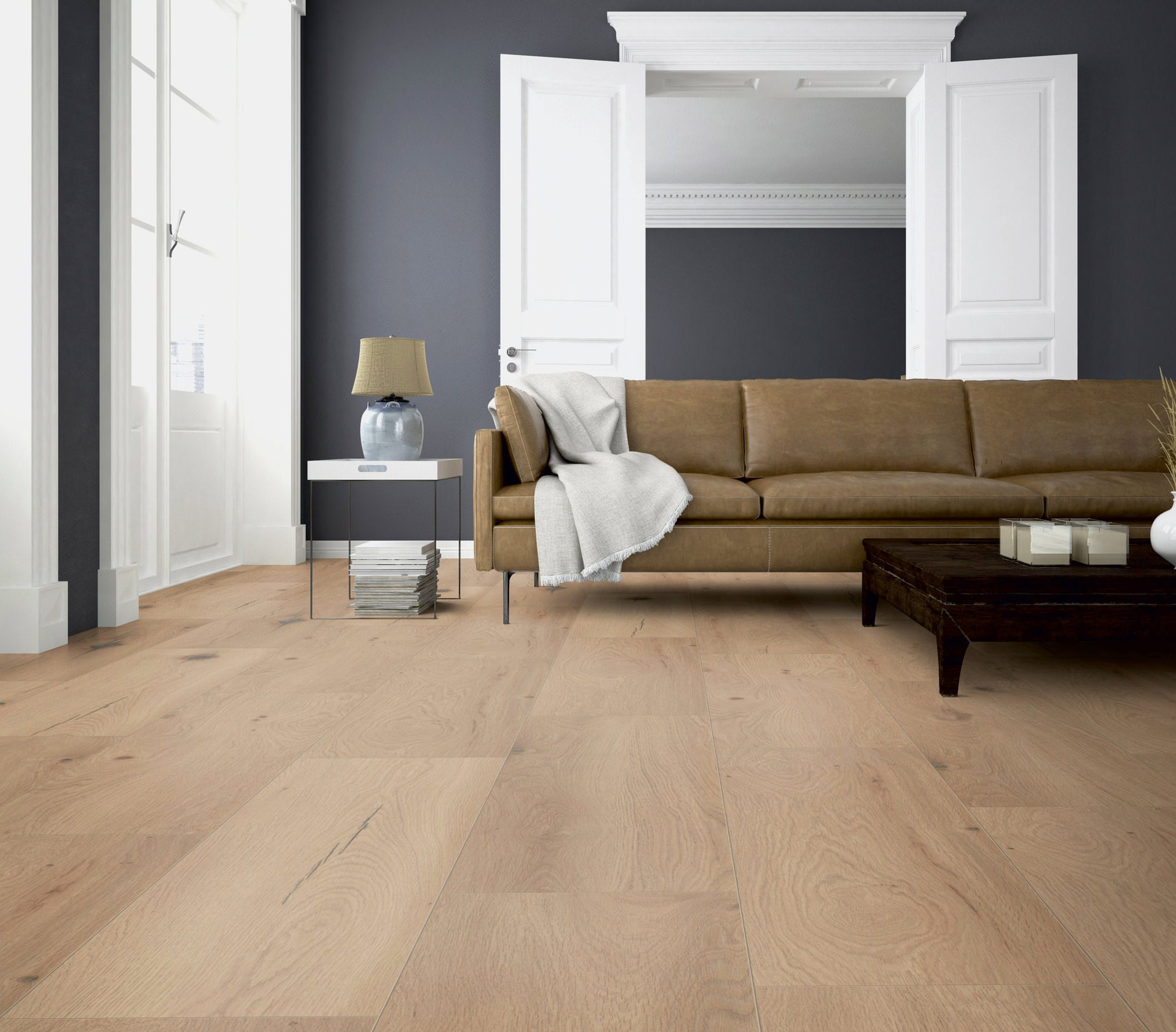 Изображение товара Ламинат Ter Hurne Дуб Миндально-бежевый 32 класс толщина 8 мм с фаской 2.52 м²