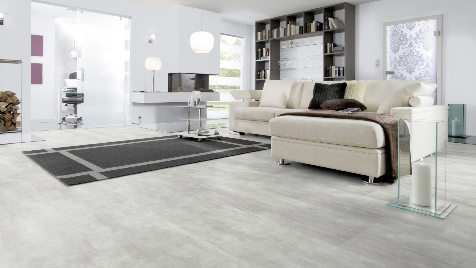 Изображение товара ПВХ плитка Wineo Stone Wisdom Concrete Blue 31 класс толщина 9 мм 3.34 м²