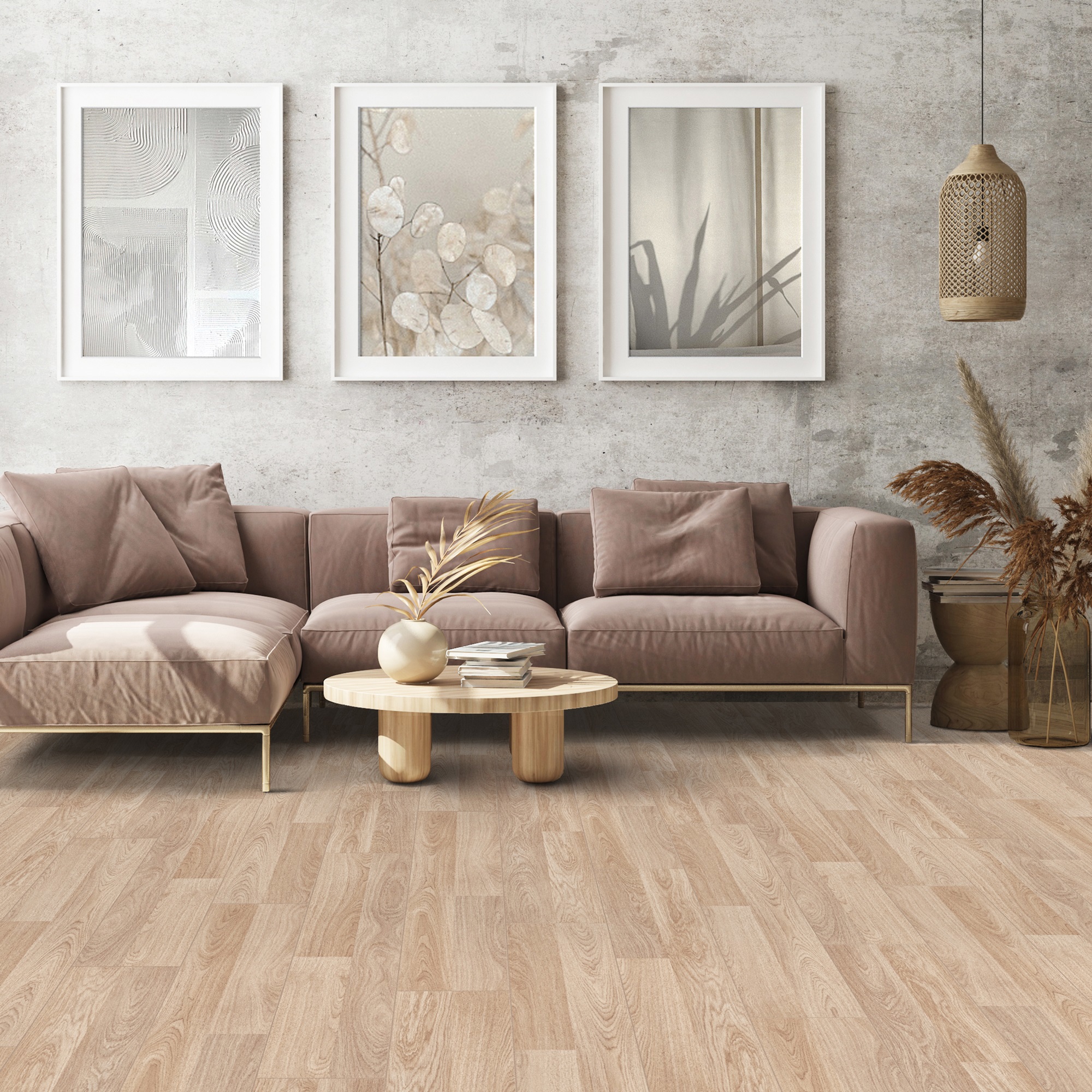 Изображение товара Ламинат Swiss Krono Дуб Пьемонт 33 класс 8 мм 2.13 м² бежевый для жилых и коммерческих помещений