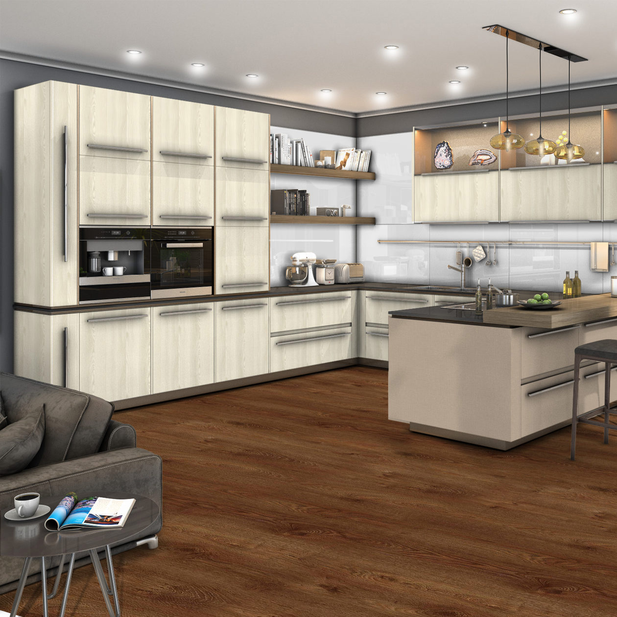 Изображение товара Ламинат AGT Effect Elegance Россо 33 класс толщина 12 мм с фаской 1.11 м²