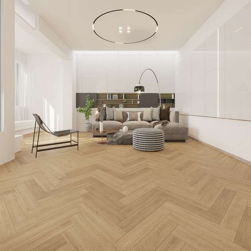 Изображение товара LVT плитка Evofloor Parquet Aveiro для пола английская елочка влагостойкая
