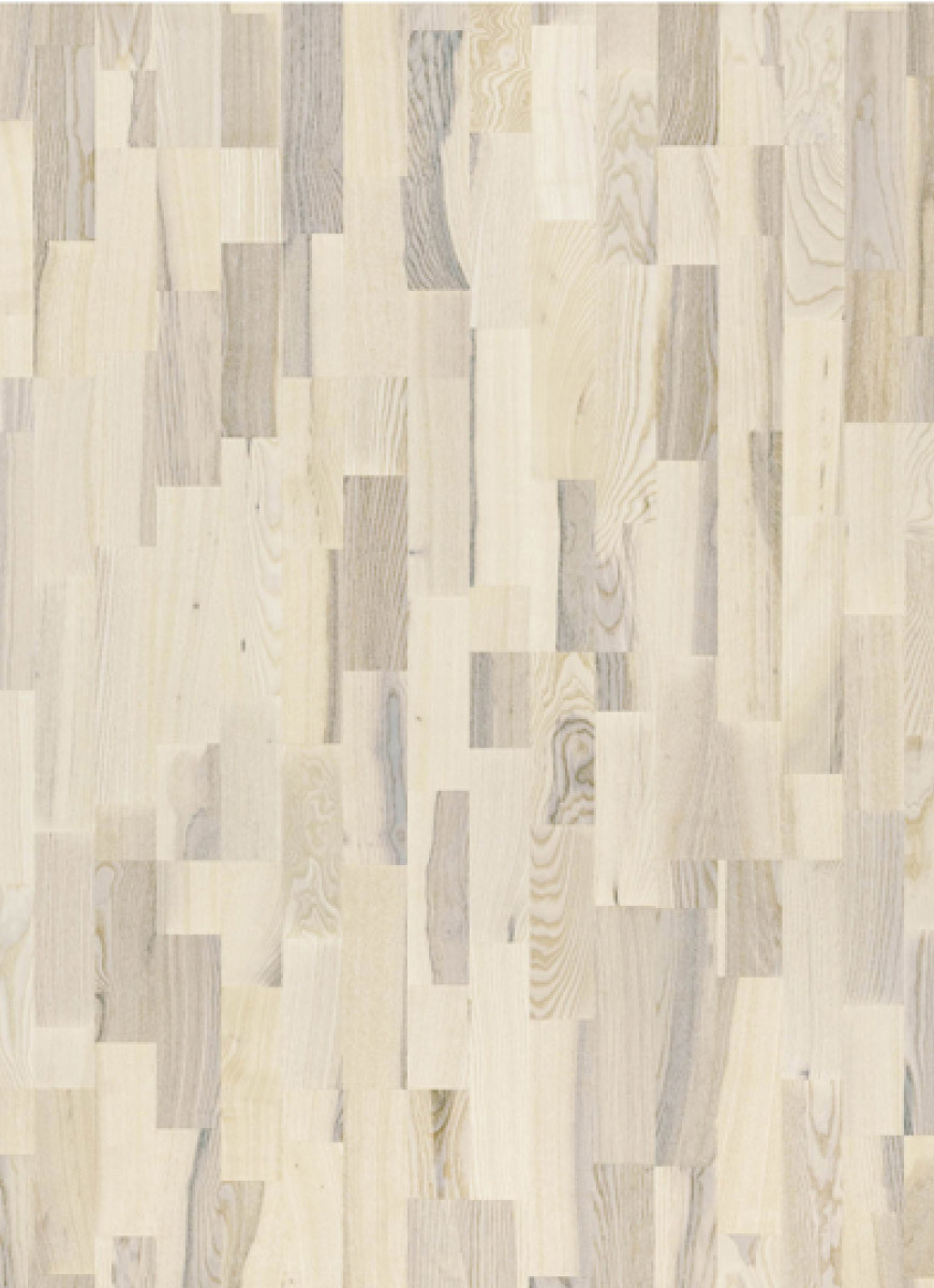 Изображение товара Паркетная доска Polarwood Ясень Funk White Matt 3-х полосная 14 мм для дома и коммерческих помещени