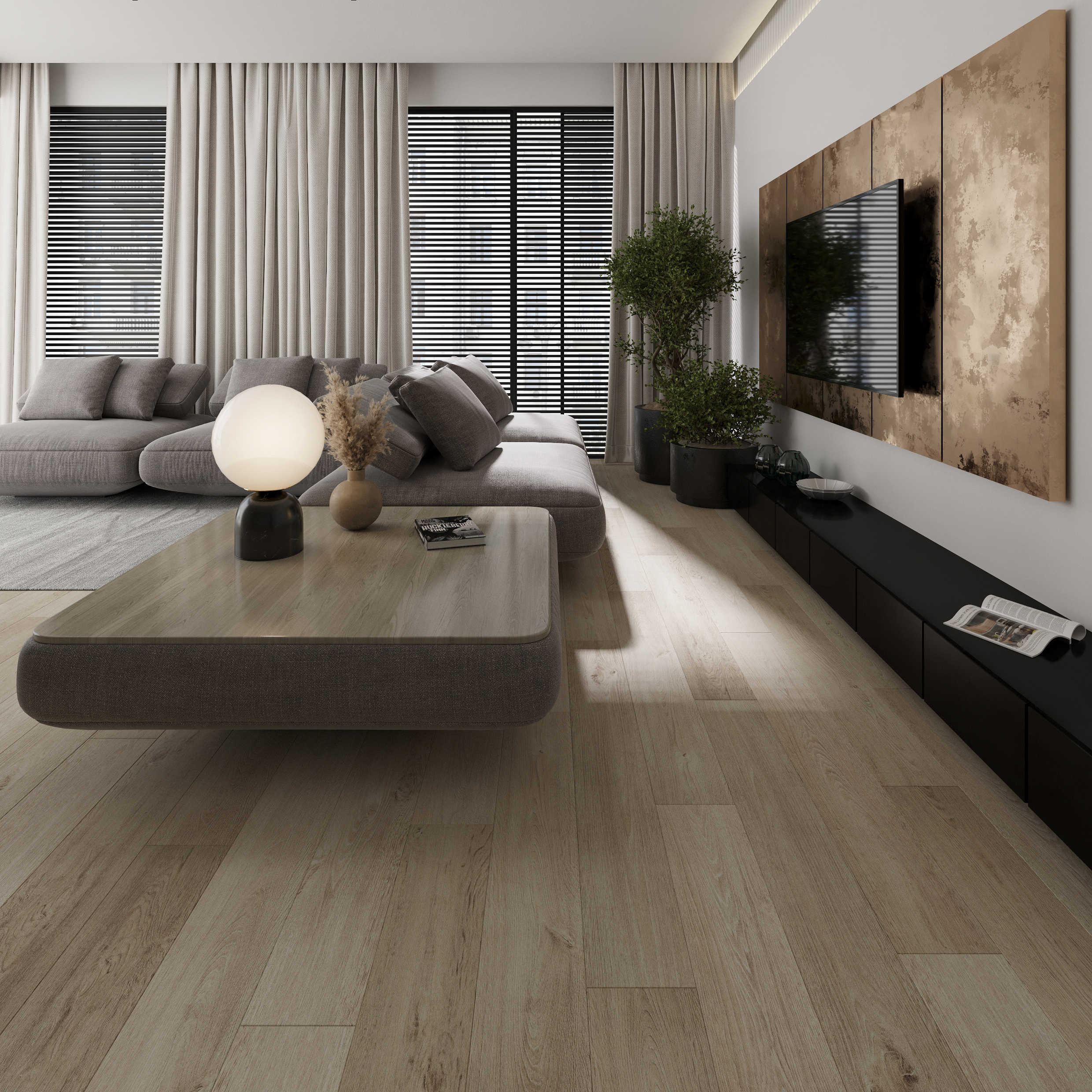 Изображение товара Ламинат AlixFloor  Natural Line Дуб светло-коричневый сантана 33 класс толщина 12 мм с фаской 1.342 м²