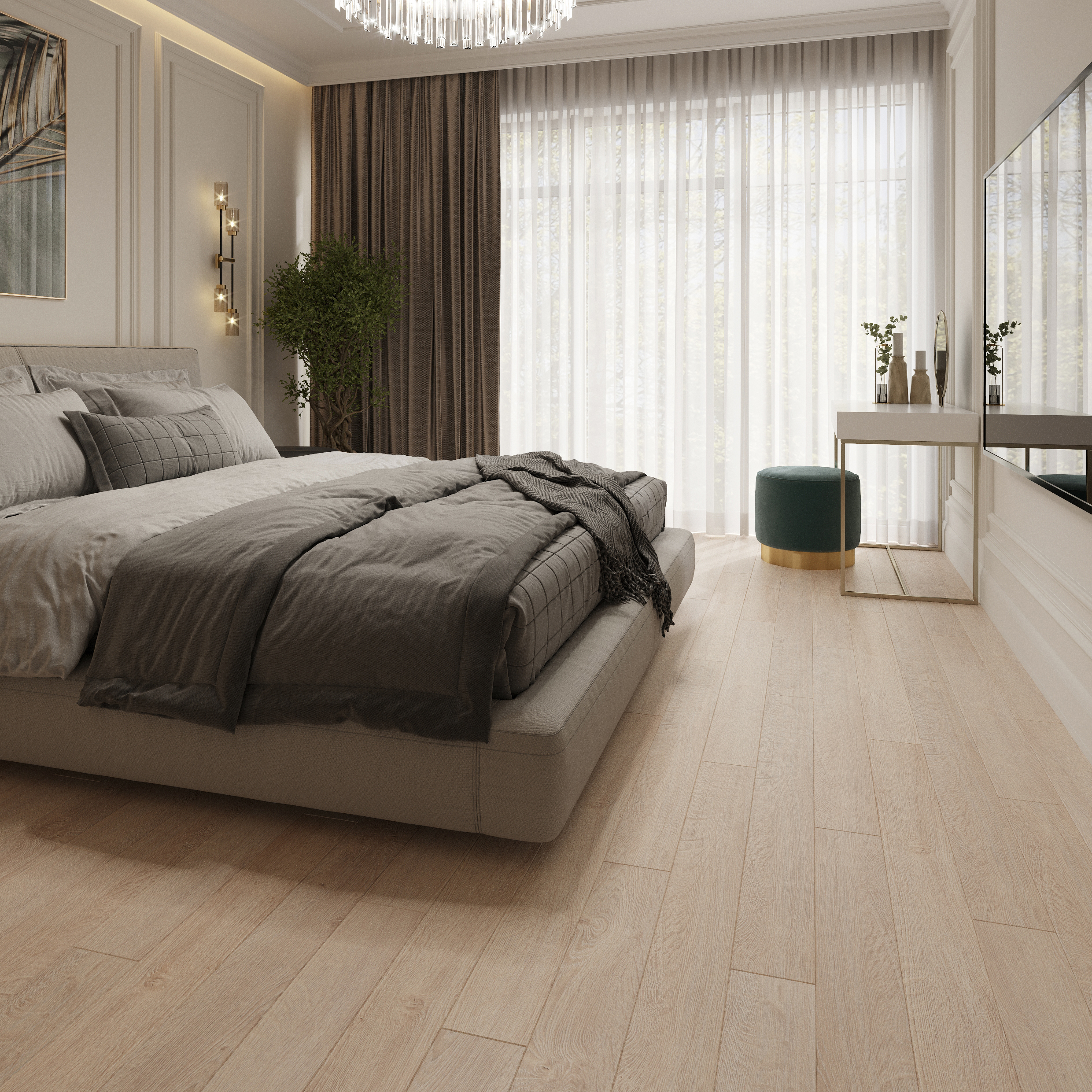 Изображение товара Ламинат AlixFloor Natural Line Дуб светлый благородный 33 класс толщина 12 мм с фаской 1.342 м²