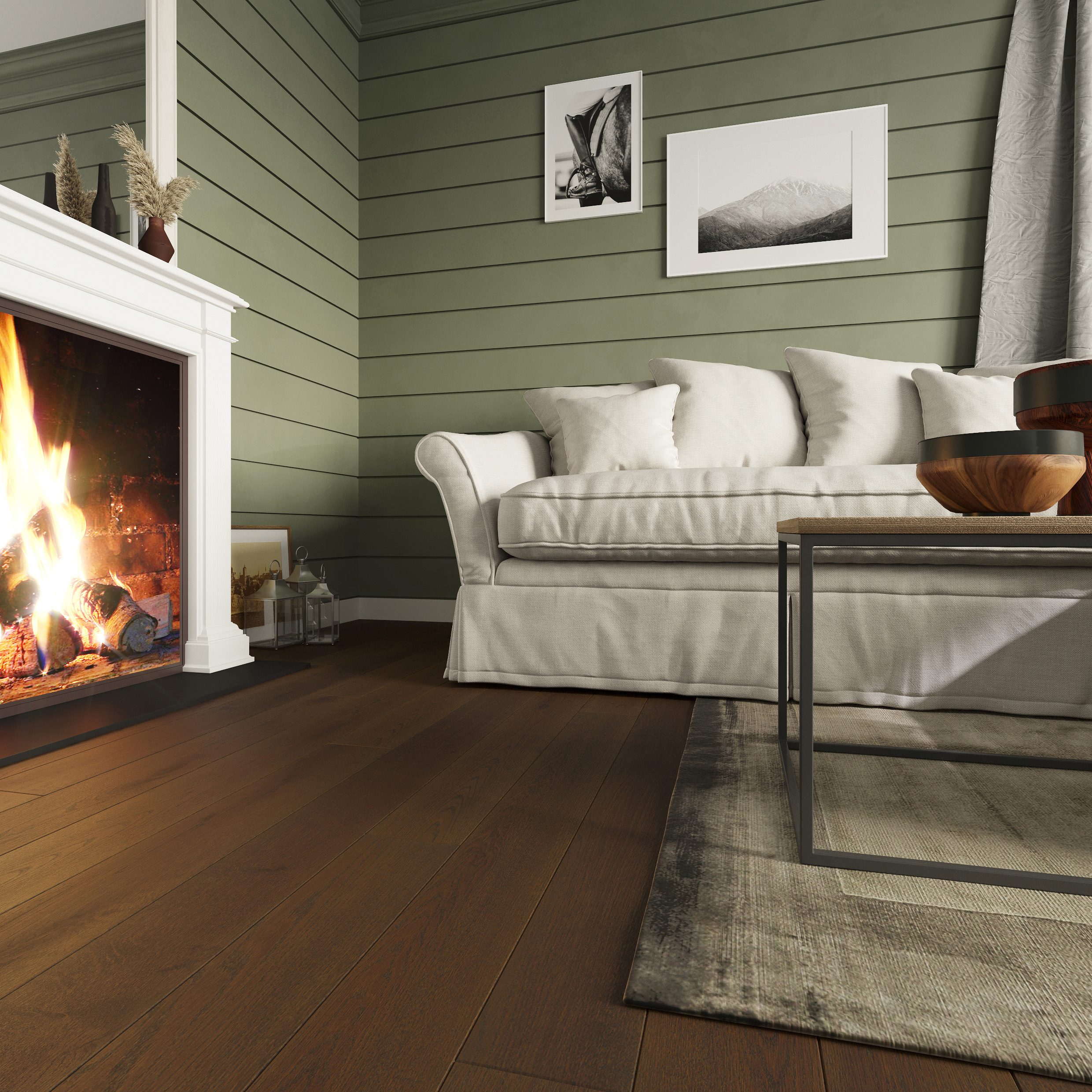 Изображение товара Паркетная доска ALIXFLOOR Дуб темный тонированный 33 класс 14 мм с фаской 2.20 м²