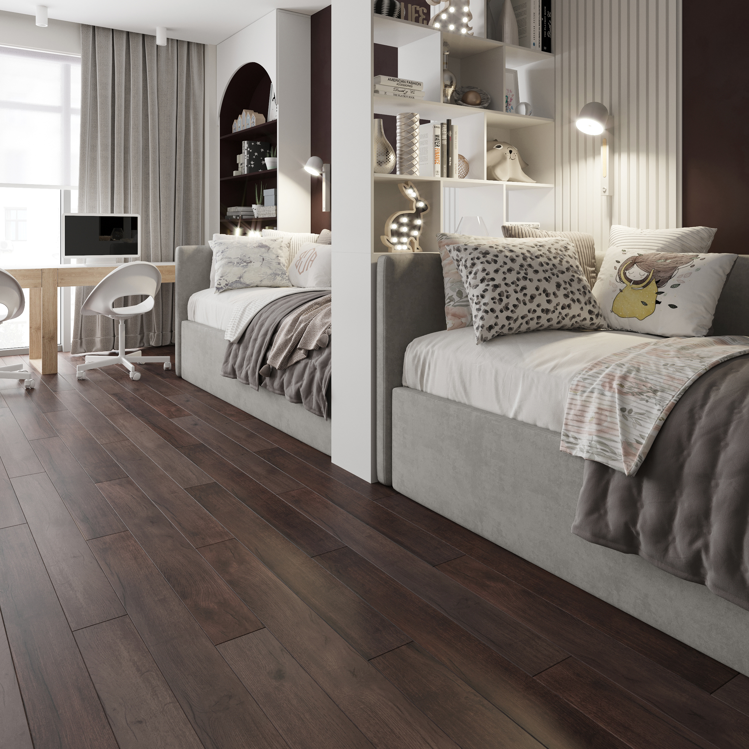 Изображение товара Ламинат AlixFloor  Natural Line Дуб кабинный темный 33 класс толщина 12 мм с фаской 1.342 м²