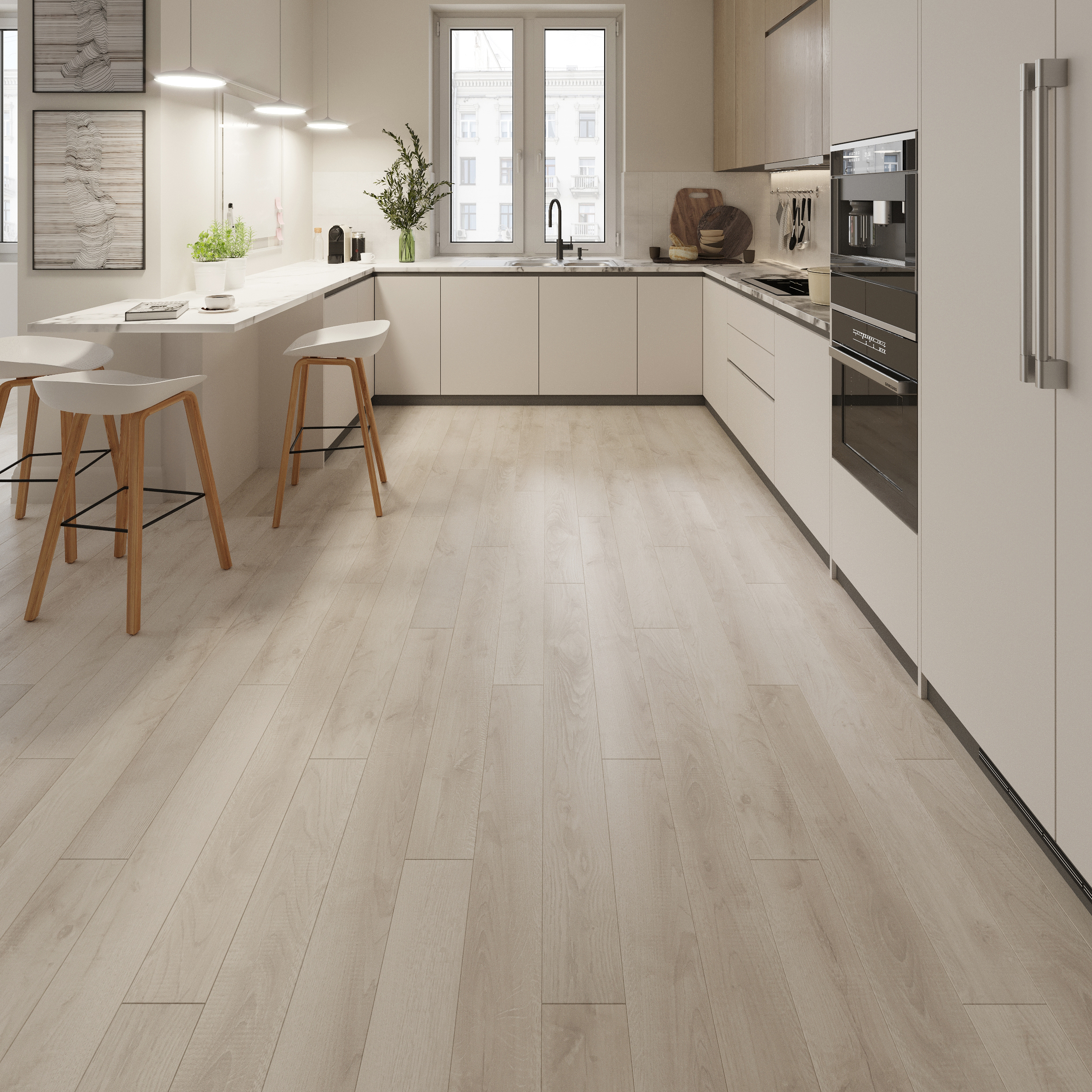Изображение товара Ламинат ALIXFLOOR City Line Дуб серый прованс 12 мм 4 фаски водостойкий