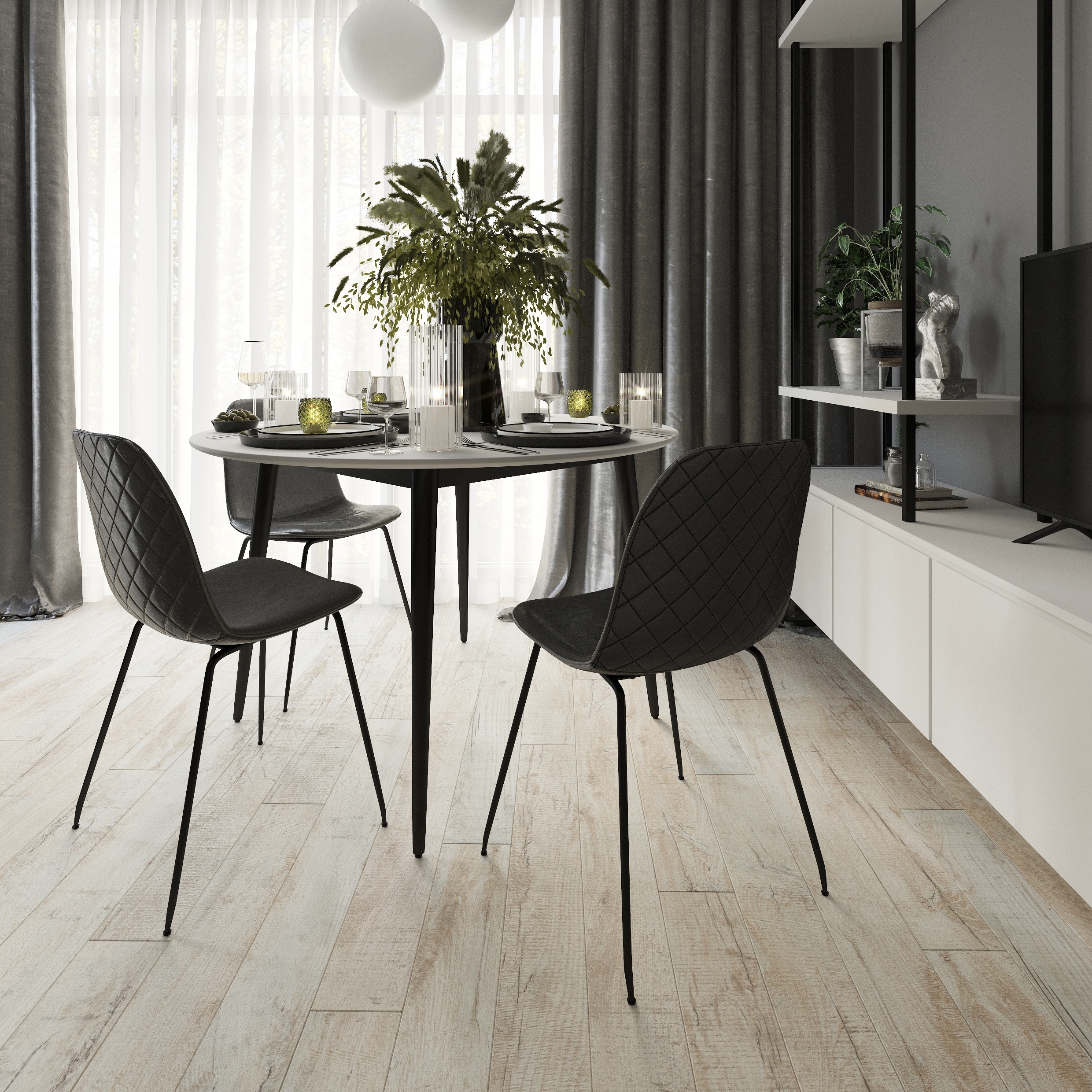 Изображение товара Ламинат AlixFloor City Line Дуб дымчатый Италика 12 мм 33 класс, фаска, водостойкий