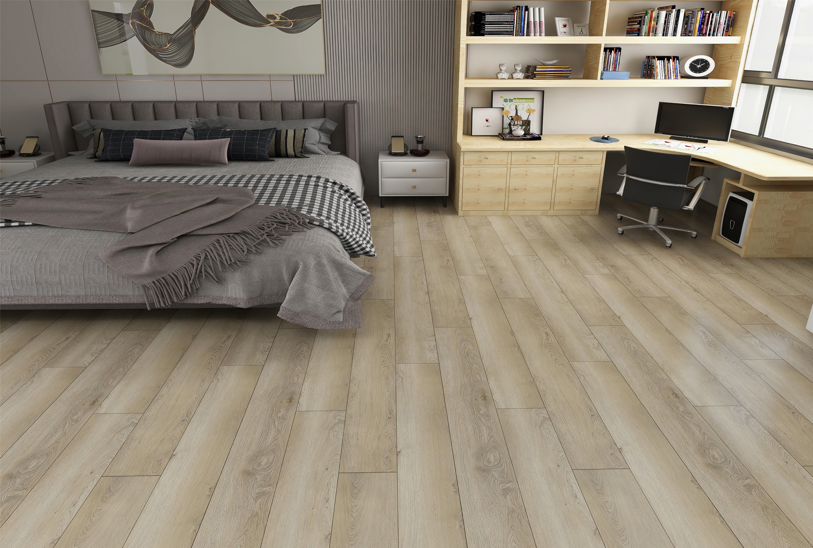 Изображение товара SPC плитка Floorwood Quantum Дуб Эйлер 5 мм влагостойкая для пола с теплым полом