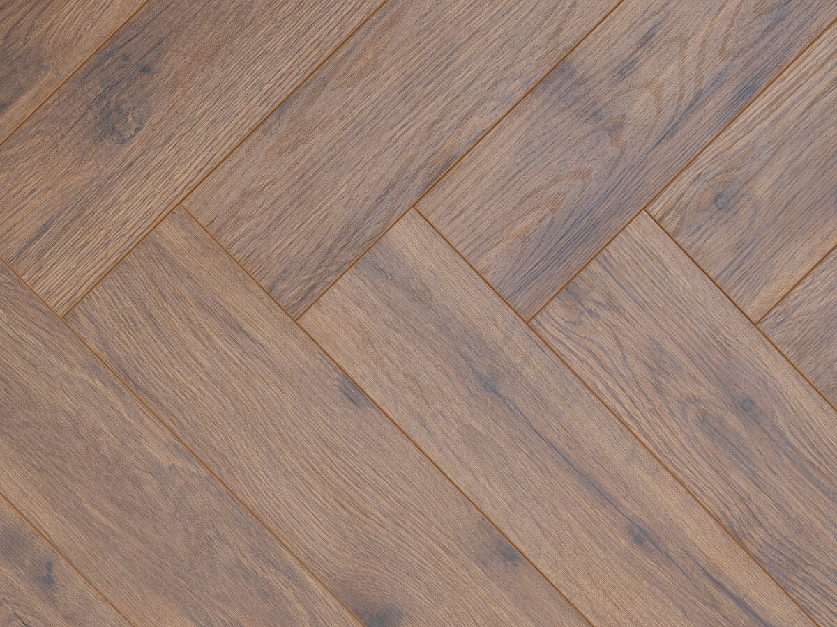 Изображение товара Ламинат Kronparket Herringbone Дуб Марсель 34 класс влагостойкий 12 мм с фаской 1,32 м2