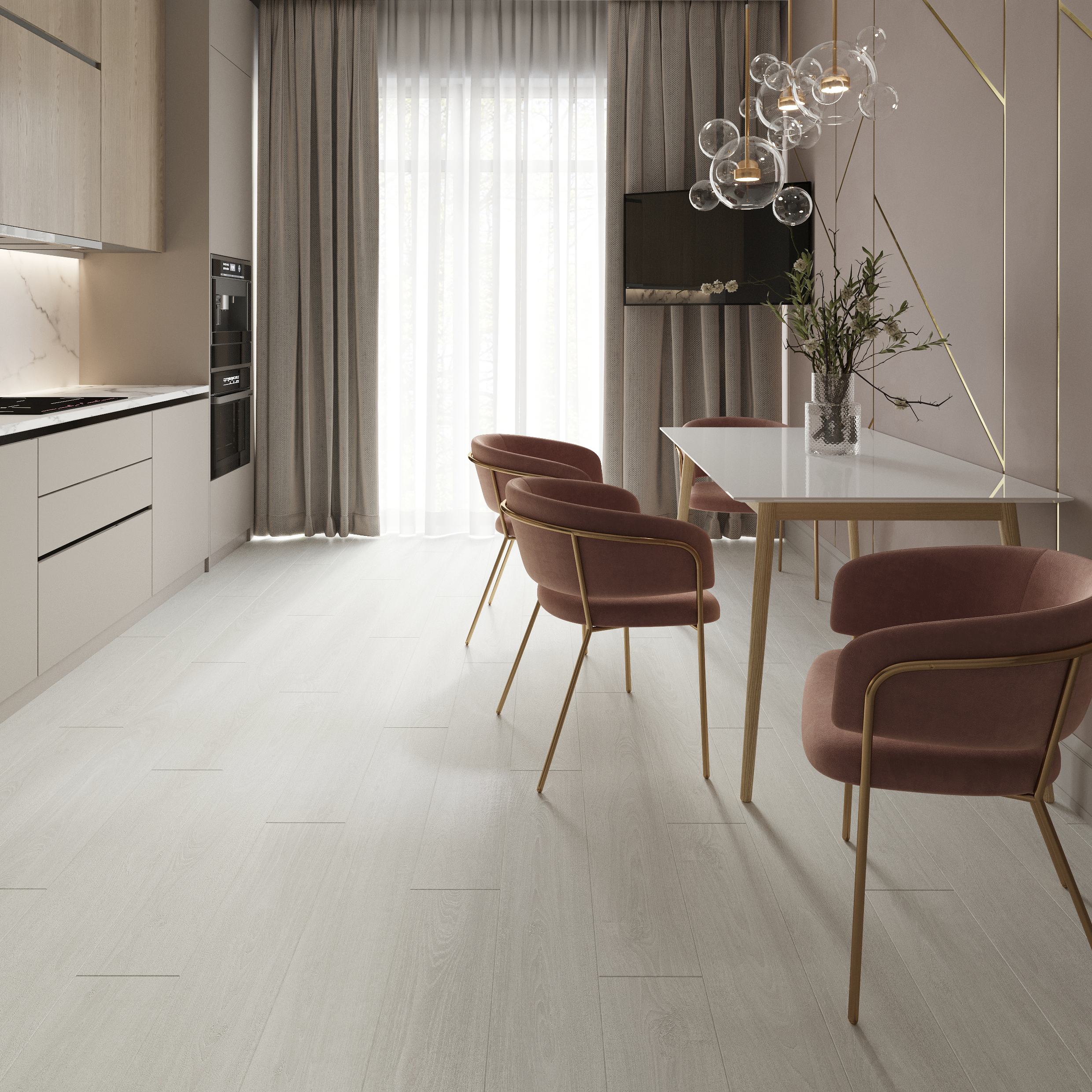 Изображение товара SPC плитка AlixFloor City Line Дуб белый крафт 43 класс толщина 5 мм 2.009 м², цена за упаковку