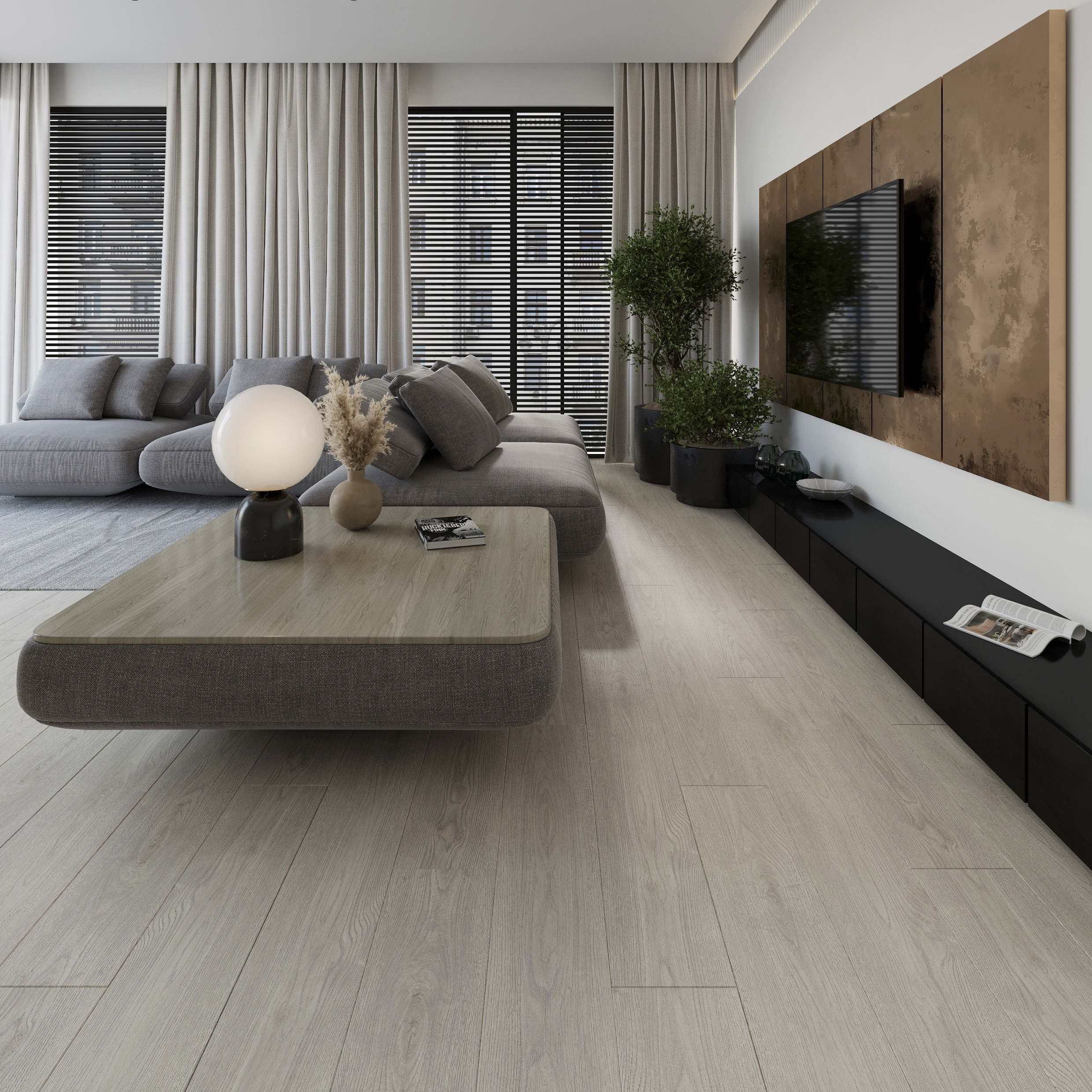 Изображение товара SPC плитка AlixFloor City Line Дуб вельветовый серый 43 класс толщина 5 мм 2.009 м², цена за упаковку