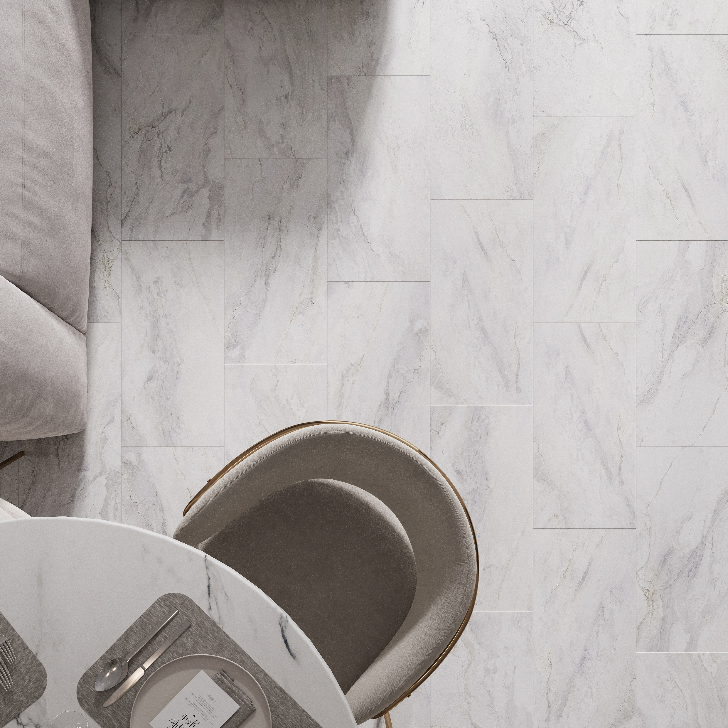 Изображение товара SPC плитка AlixFloor Stone Line Мрамор натуральный 43 класс толщина 5 мм 1.861 м², цена за упаковку