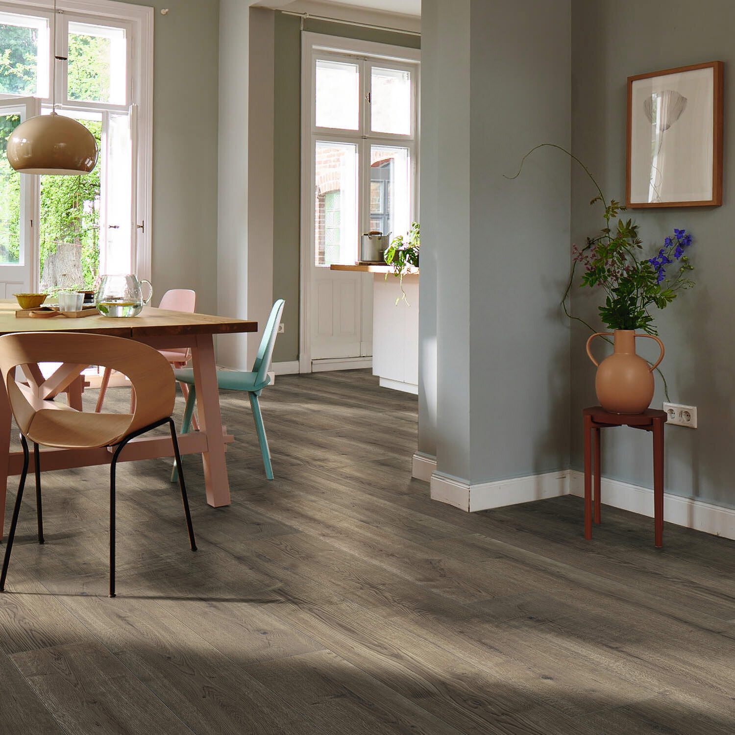 Изображение товара Ламинат Haro Tritty 90 толщина 7мм с фаской дуб бари серый 2.22м²