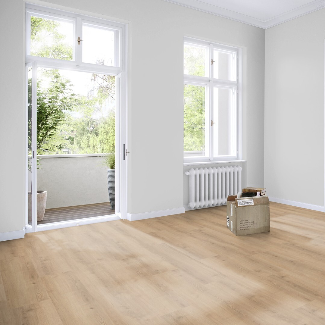 Изображение товара Ламинат Wineo 700 wood L V4 Дуб Итальянский Песочный 33 класс толщина 8 мм с фаской 2.69 м², цена за упаковку