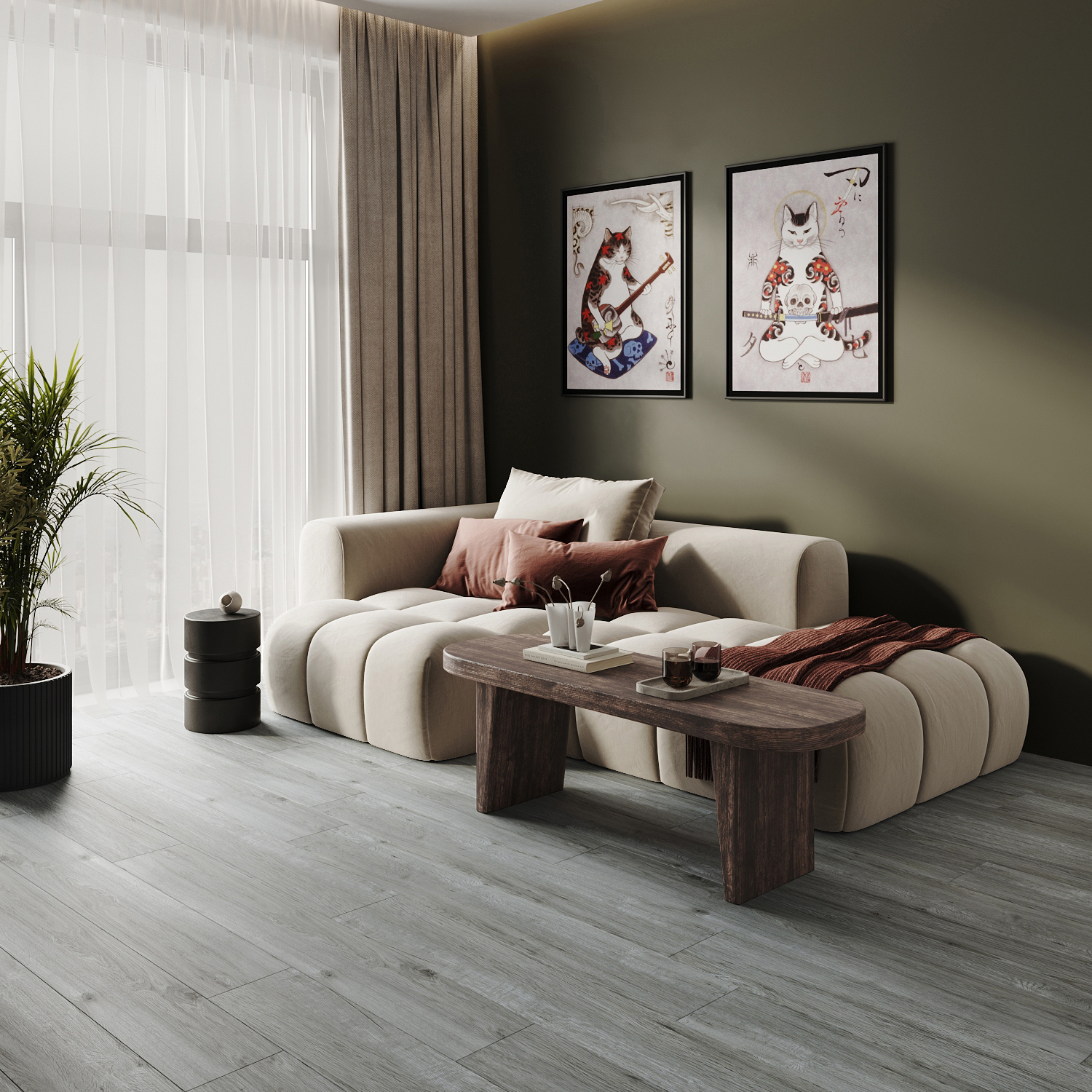 Изображение товара ПВХ плитка Goodway Spain Collection Дуб Малага 18х124 см 3.5 мм влагостойкая