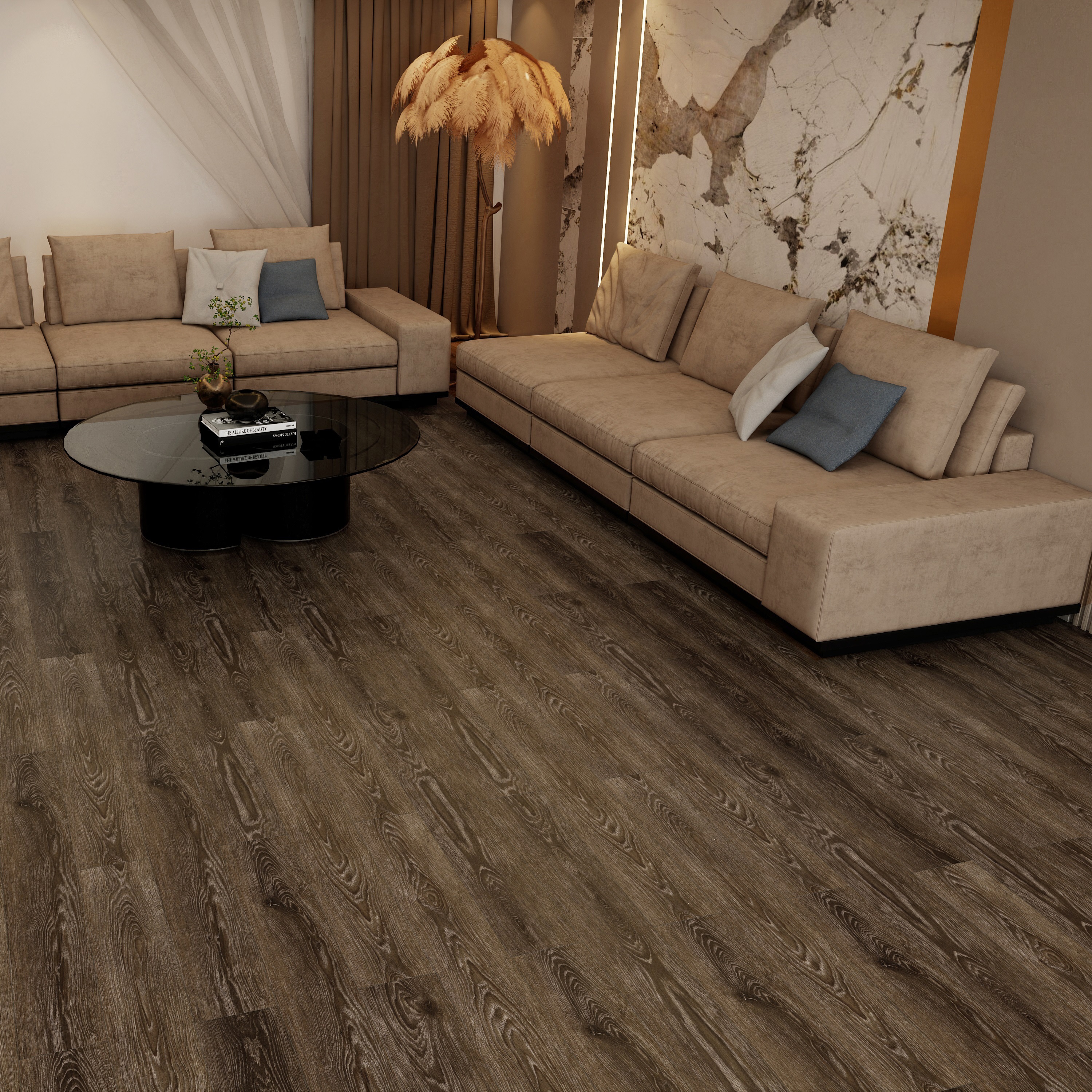 Изображение товара SPC плитка ViFloor Optima Дуб Берген 42 класс влагостойкая теплоизоляционная