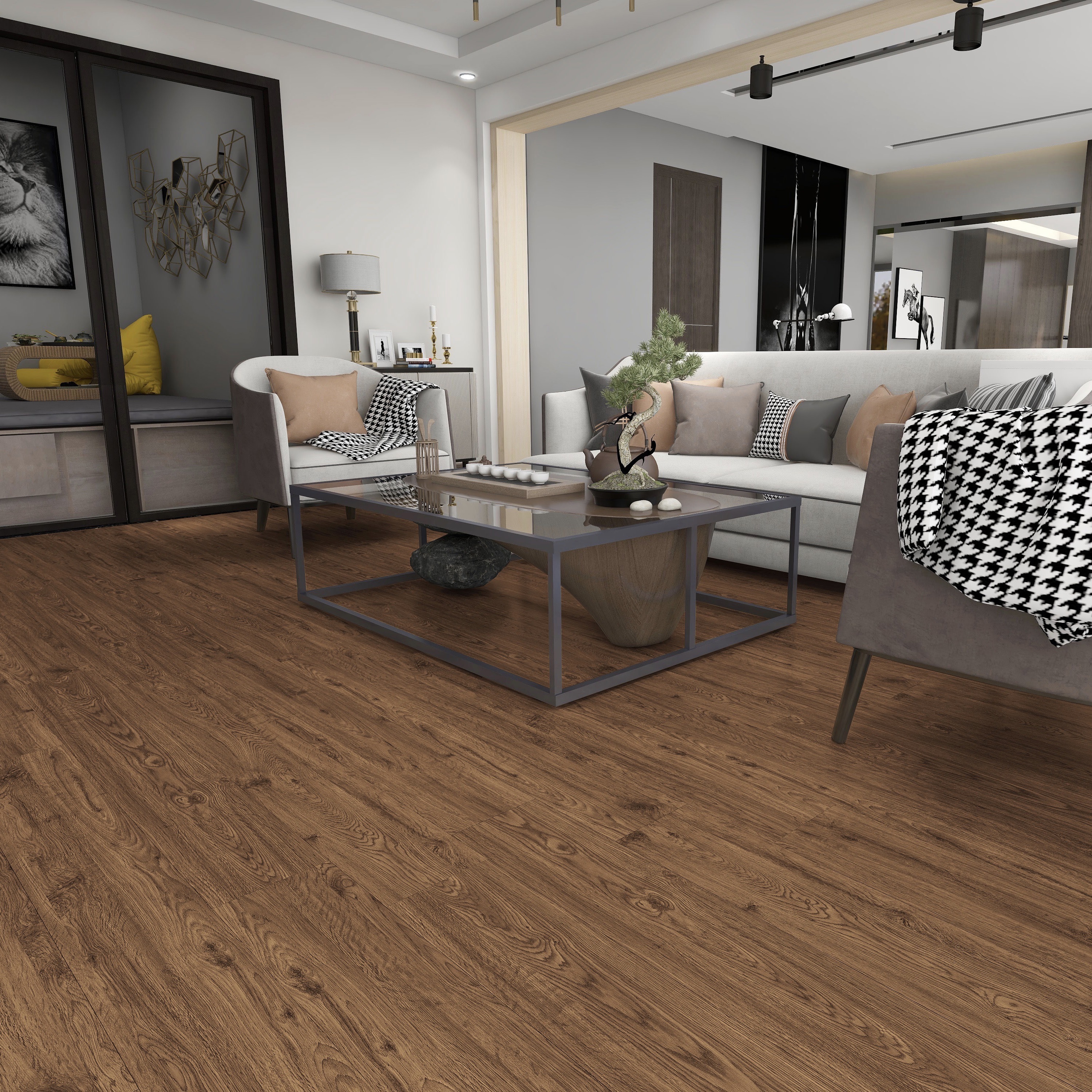 Изображение товара ПВХ плитка Novafloor Stepper Дуб Дуб Мокко 31 класс толщина 1.50 мм 2.787 м², цена за упаковку