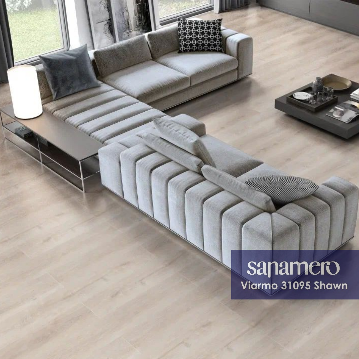 Изображение товара SPC плитка Sanamero Viarmo Shawn 33 класс толщина 3.50 мм 2.16 м², цена за упаковку