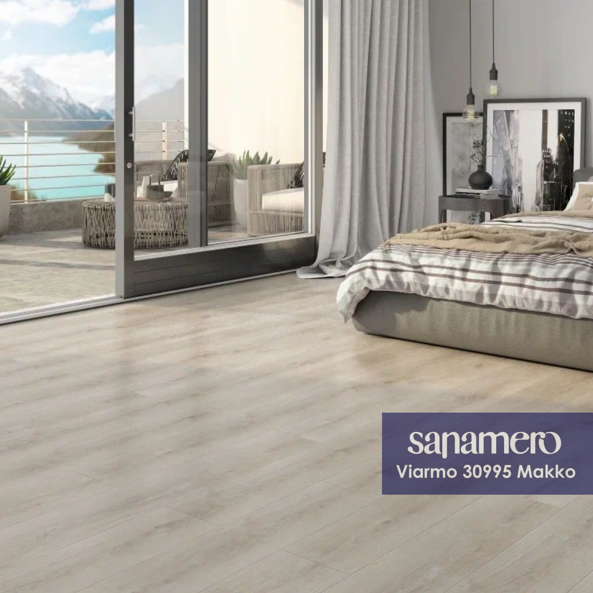 Изображение товара SPC плитка Sanamero Viarmo Makko 33 класс толщина 3.50 мм 2.16 м², цена за упаковку