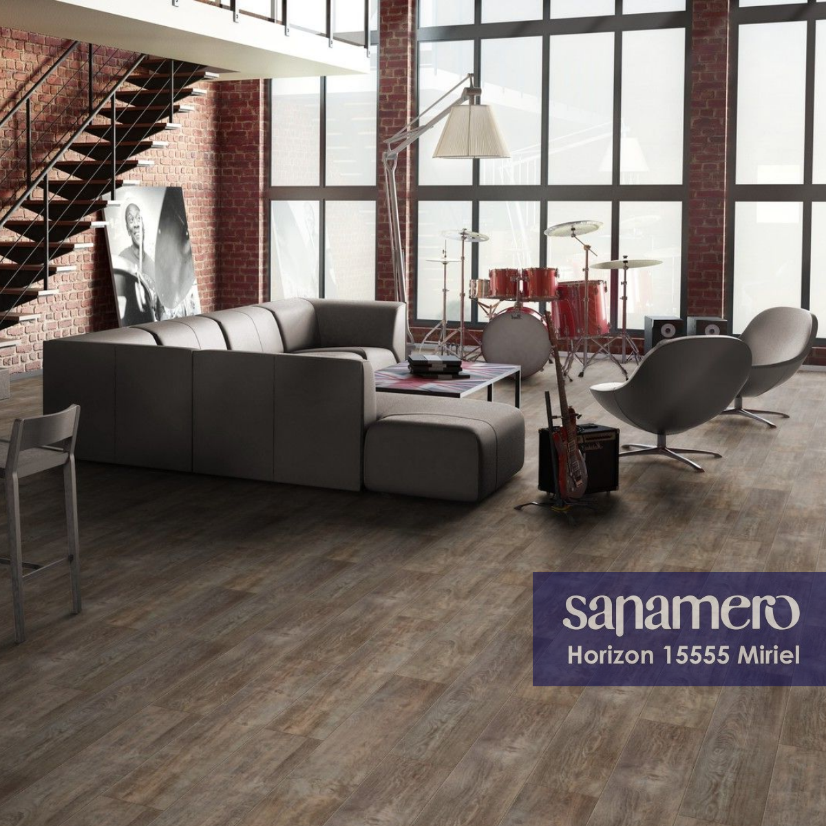 Изображение товара Ламинат Sanamero Horizon Miriel 32 класс, 8 мм, фаска, влагостойкий