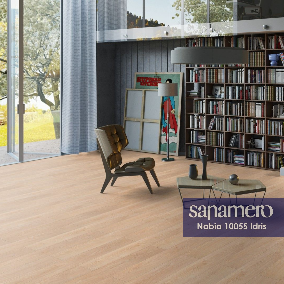 Изображение товара Ламинат Sanamero Nabia Idris 33 класс, 12 мм, фаска 4 стороны, влагостойкий