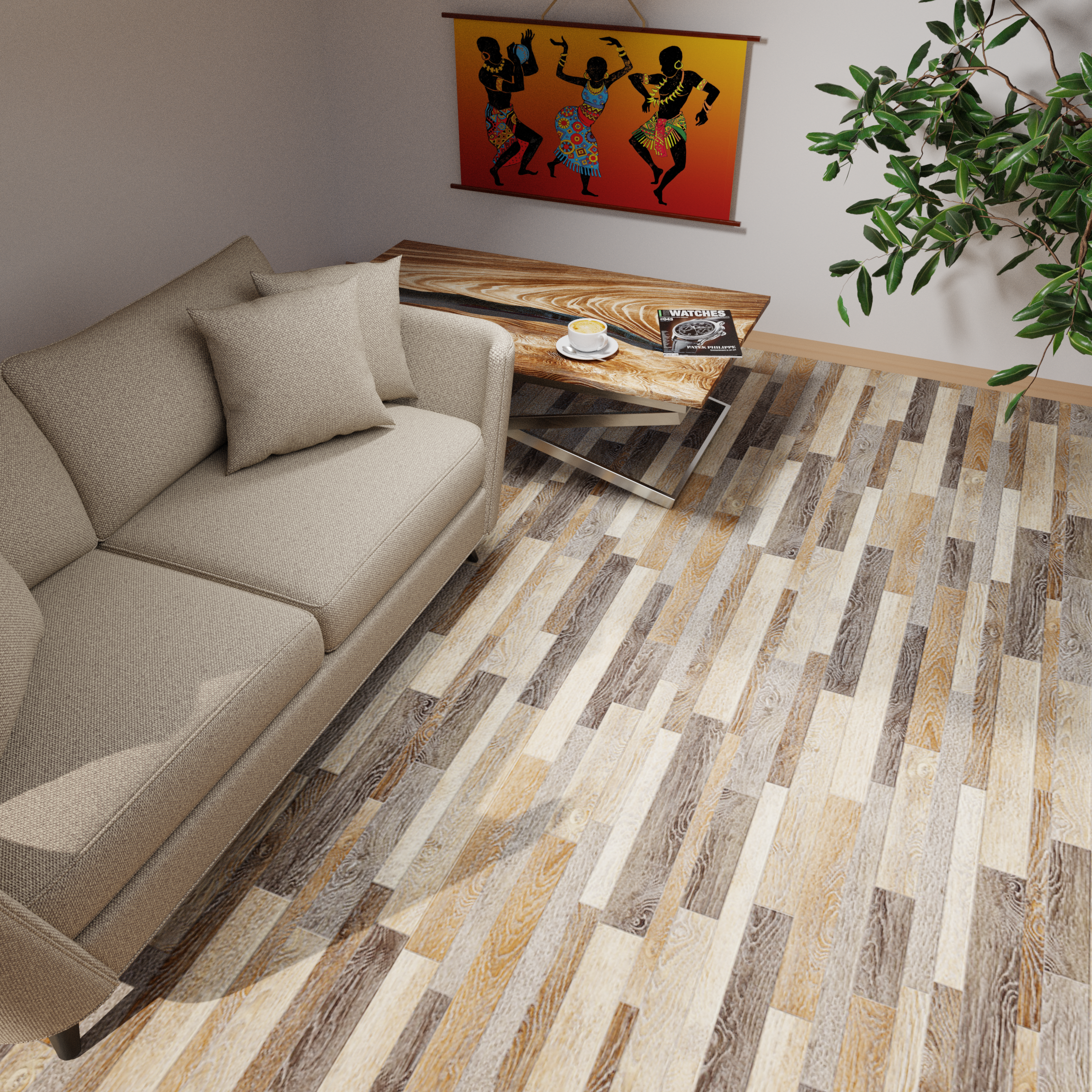 Изображение товара Линолеум бытовой Комитекс Версаль 31 класс 1.5x3 м, влагостойкий, рельефный