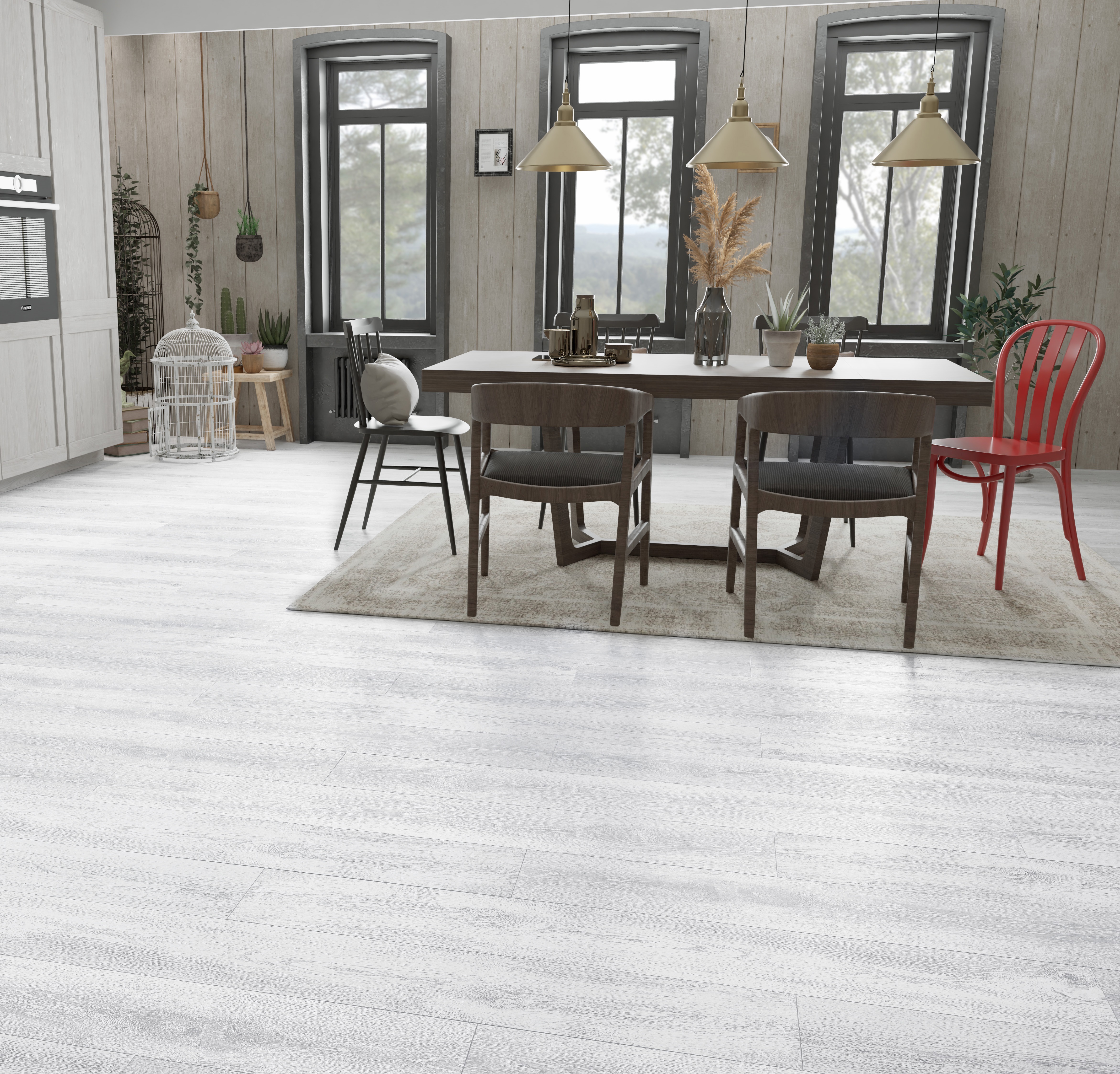 Изображение товара Ламинат Derby Style Дуб Атлас 33 класс 8 мм Влагостойкий с фаской