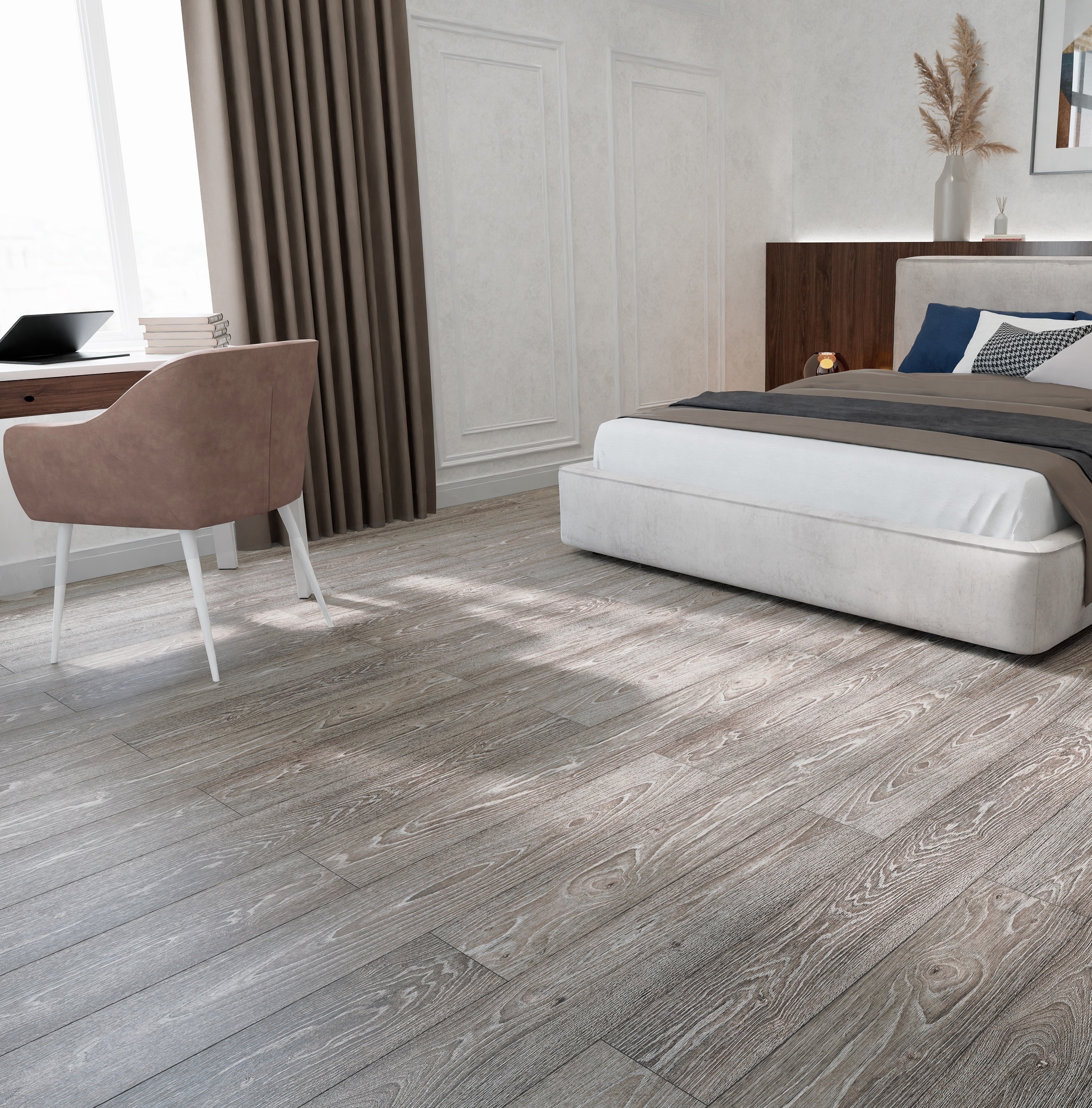 Изображение товара Ламинат Derby Style Дуб Фортуна 33 класс толщина 8 мм с фаской 2.098 м², цена за упаковку