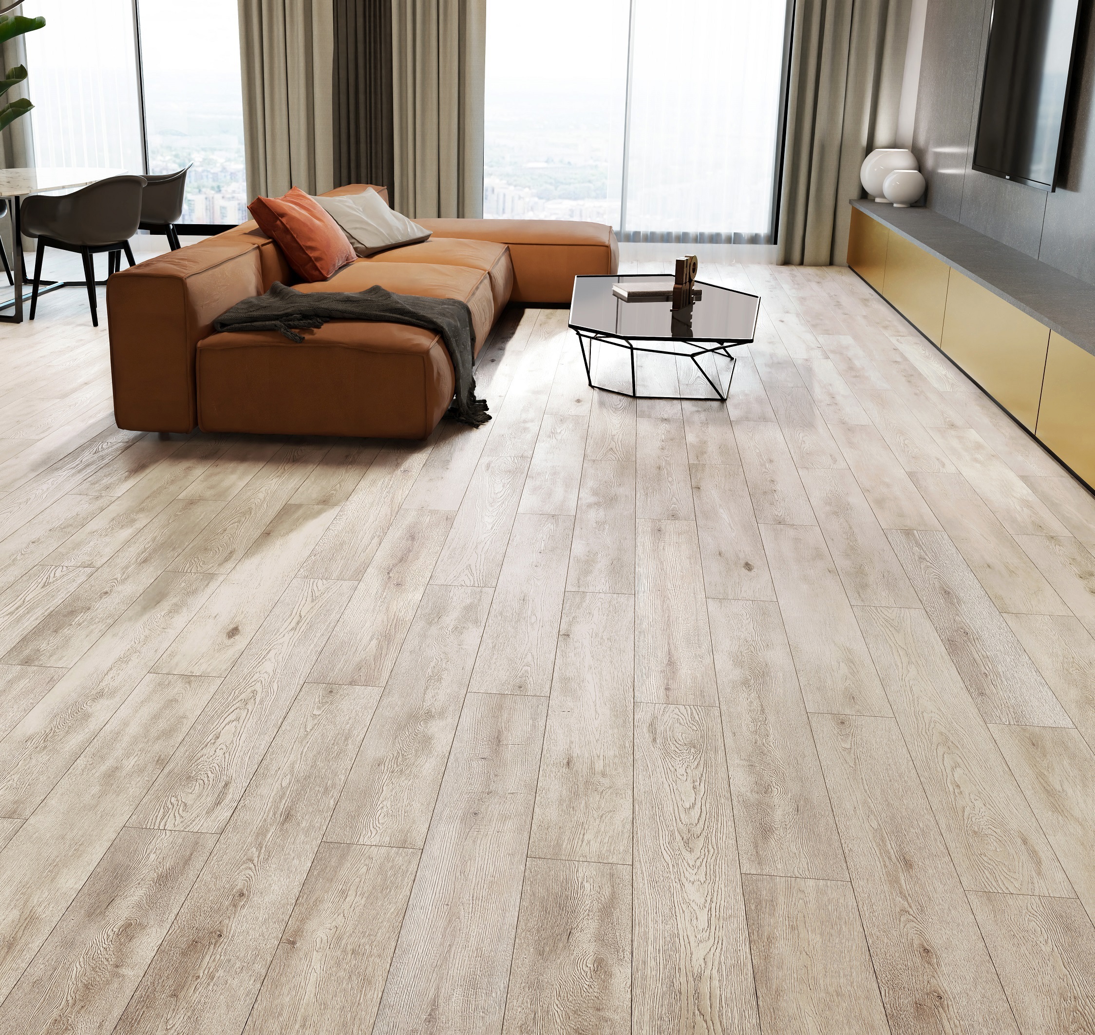 Изображение товара Ламинат Derby Style Дуб Веста 33 класс толщина 8 мм с фаской 2.098 м², цена за упаковку